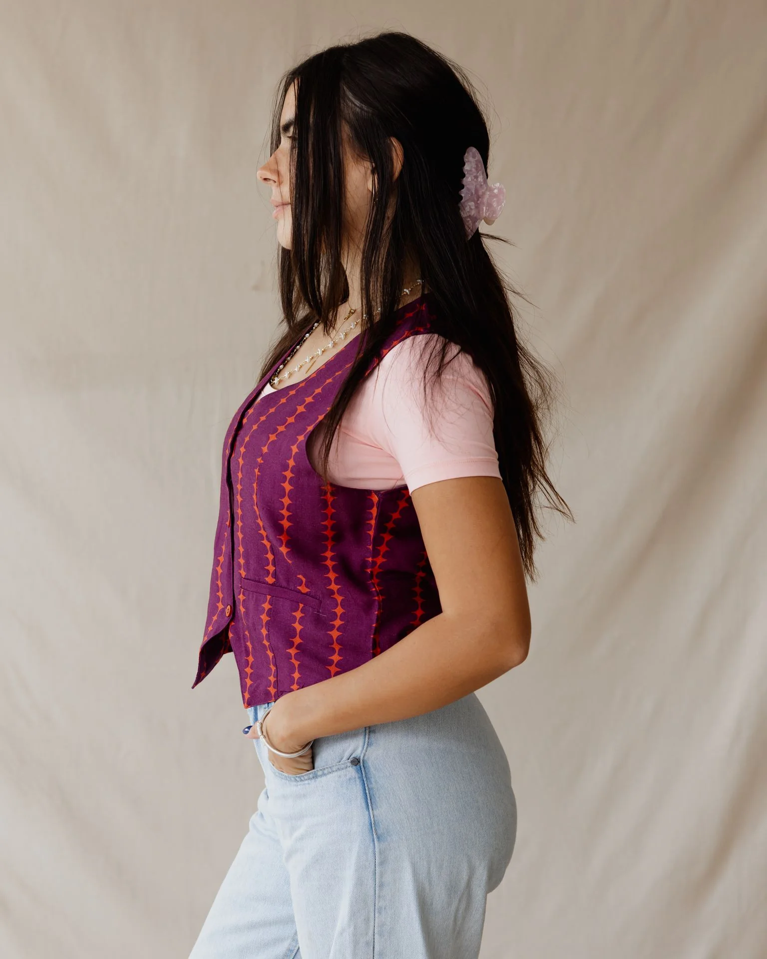 Island Dreams Vest Purple - Image 3
