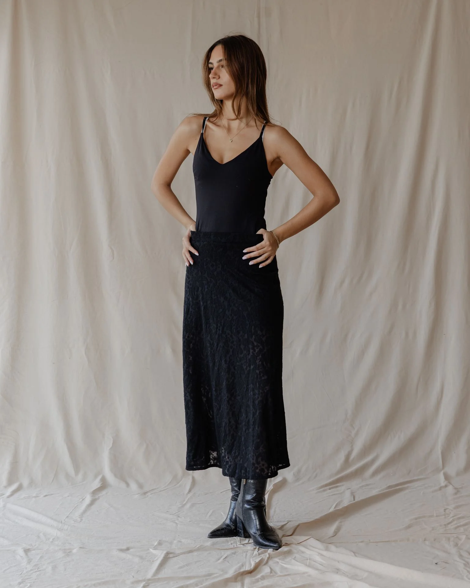 Lace Moonlight Black Skirt - Image 3
