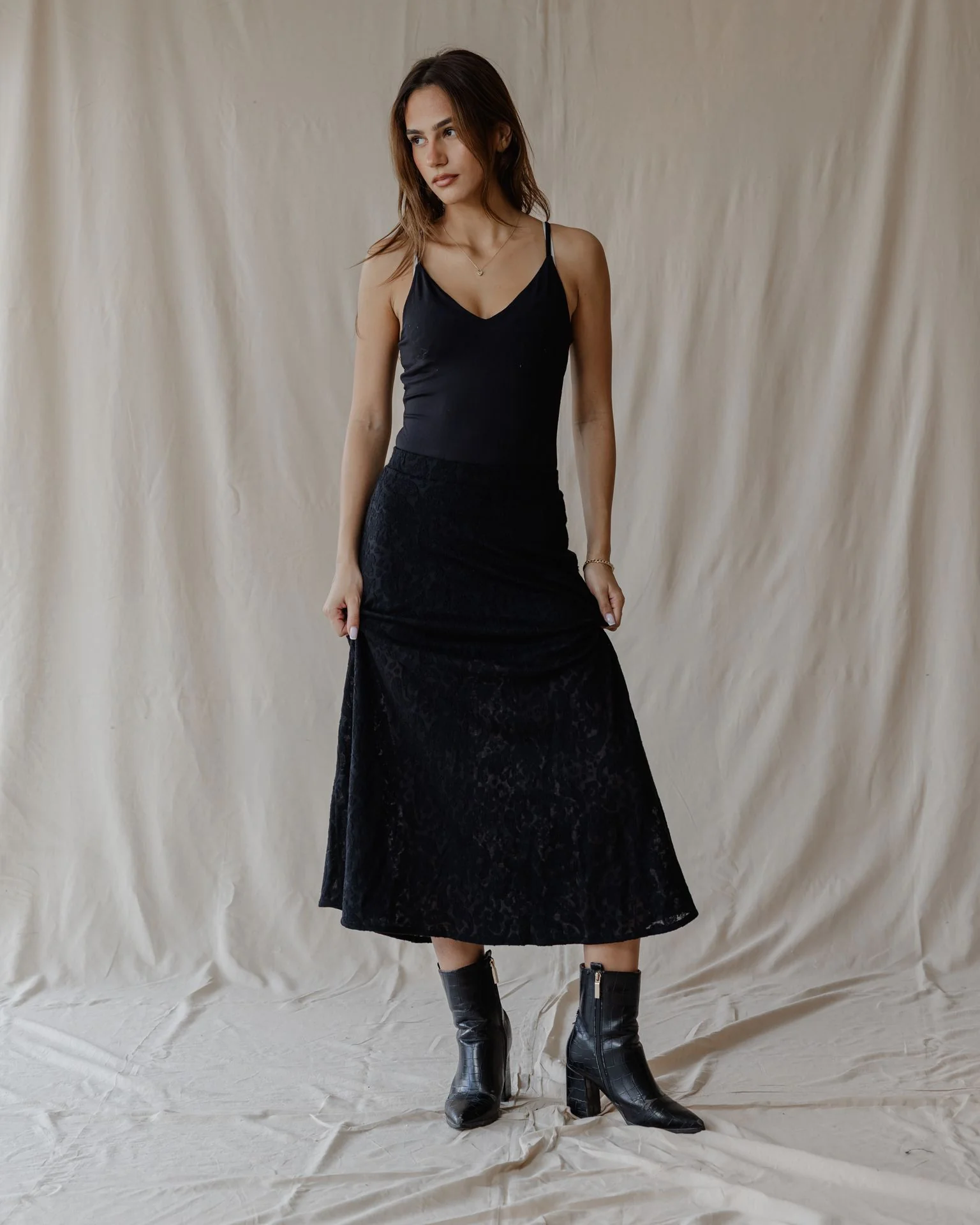 Lace Moonlight Black Skirt - Image 4