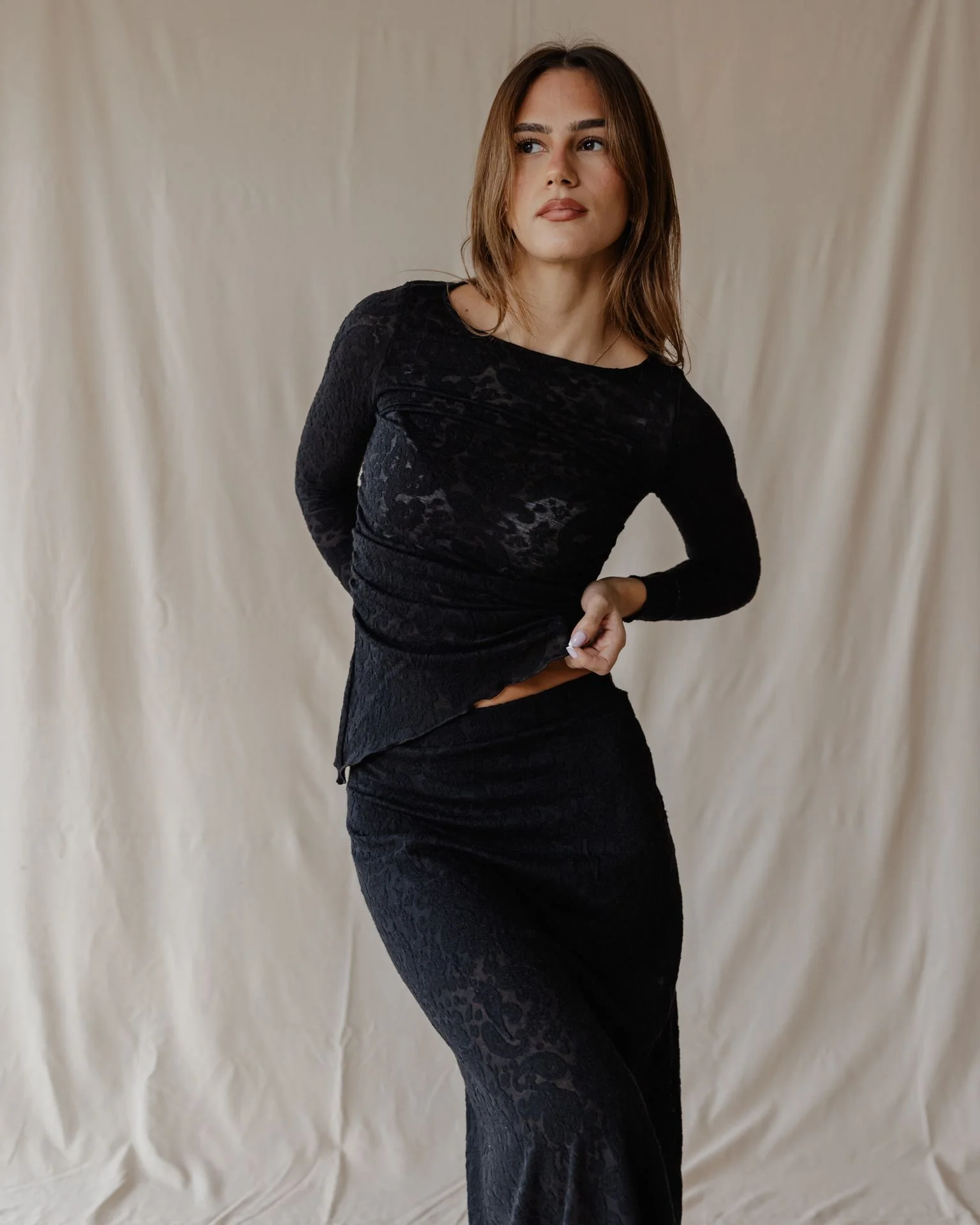 Lace Moonlight Black Top - Image 4