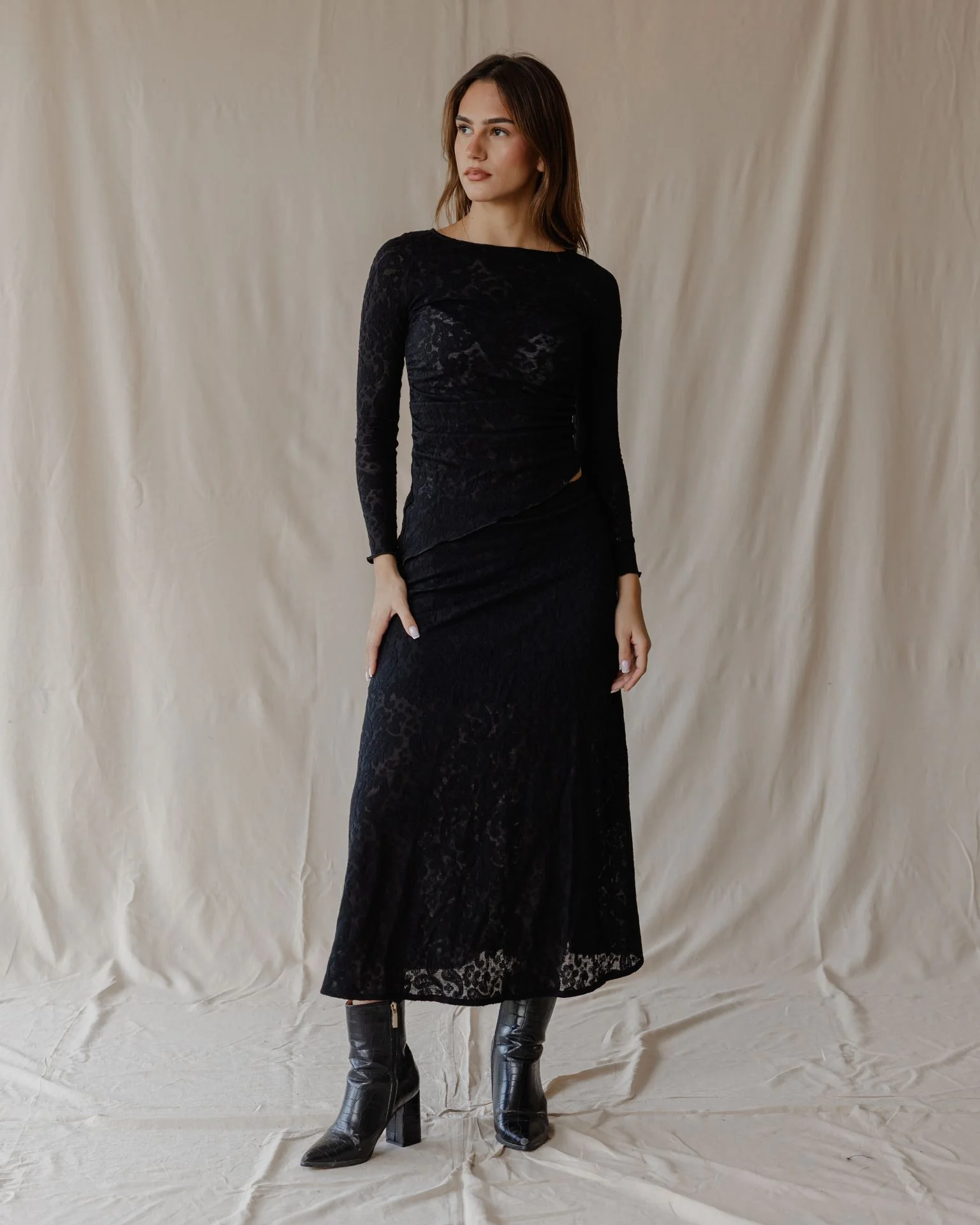 Lace Moonlight Black Top - Image 6