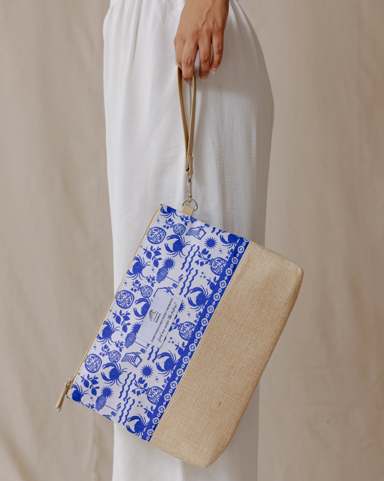 Mediterranean Blue Beach Pouch - Image 3