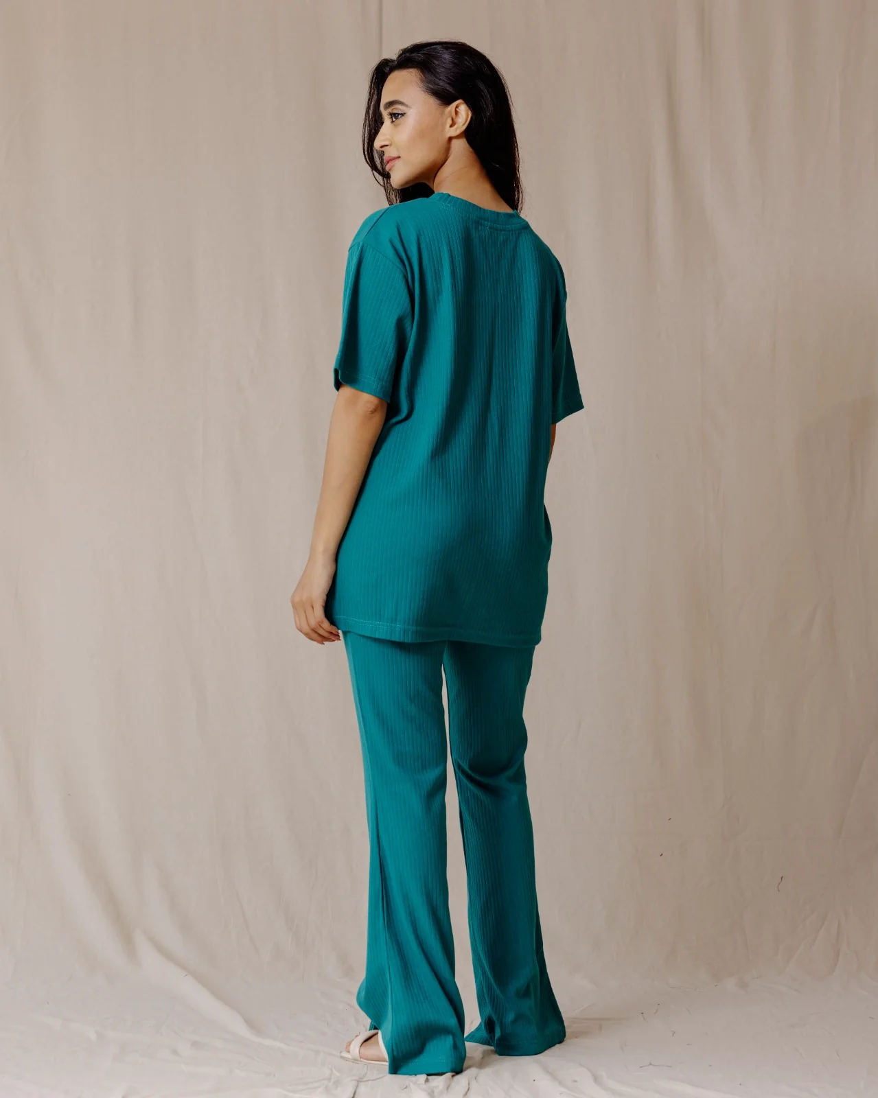 Mila Ribbed Set Teal - Image 3