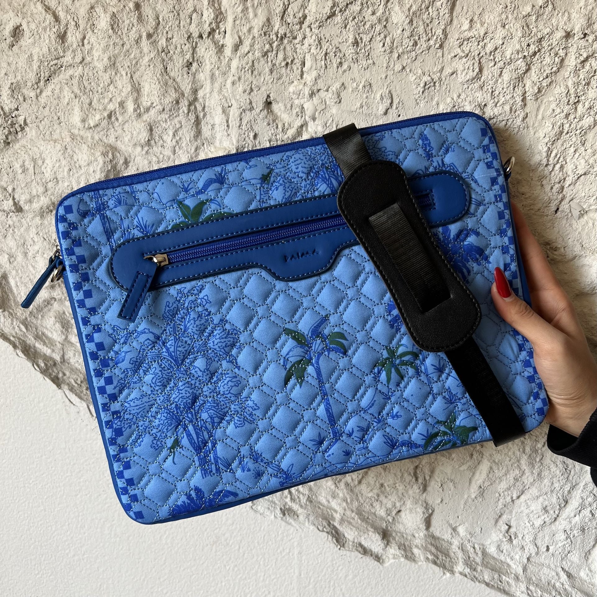 Monkey Land Quilted Sleeve Blue - Image 6