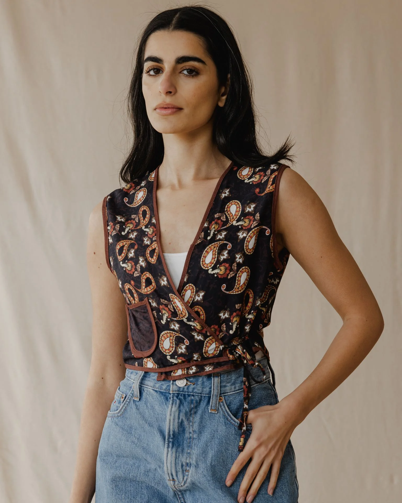 Noir Paisley Vest - Image 2