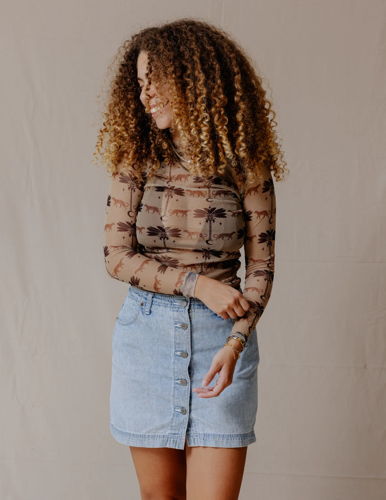 Oasis Glam Mesh Top - Image 2