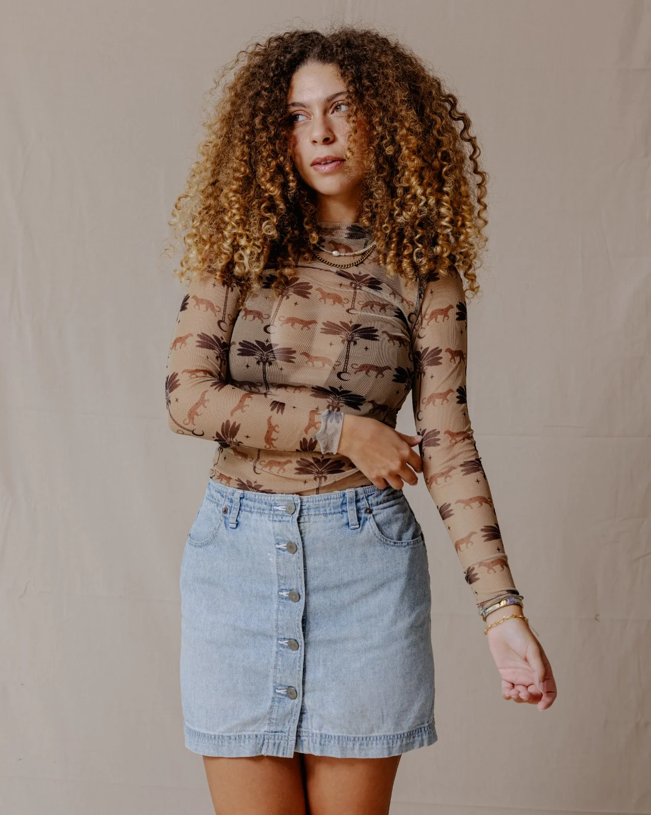 Oasis Glam Mesh Top - Image 3
