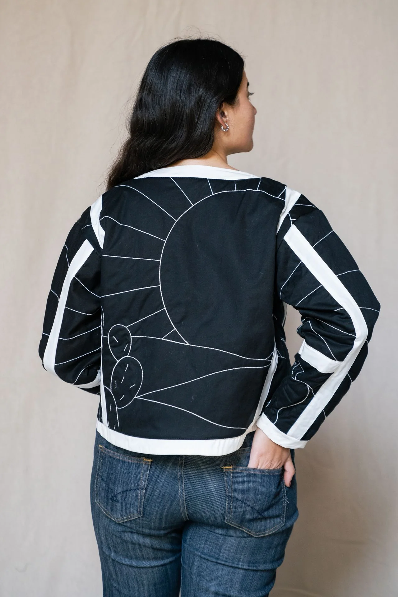 Oasis Quilt Jacket Black - Image 4
