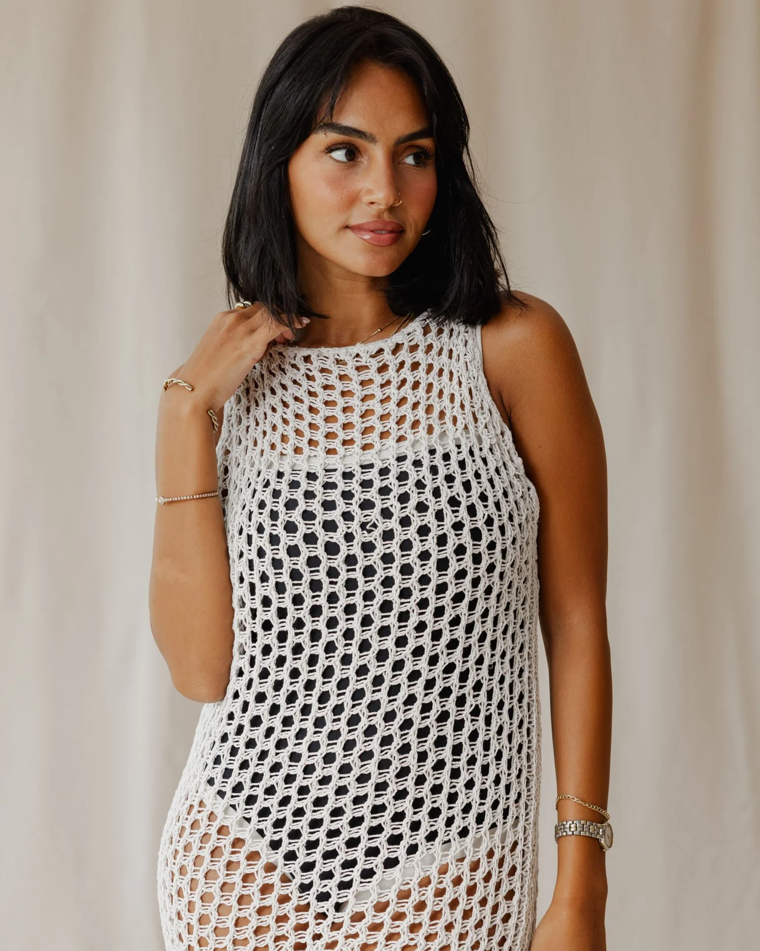 Off-White Handmade Knit Dress - Image 3