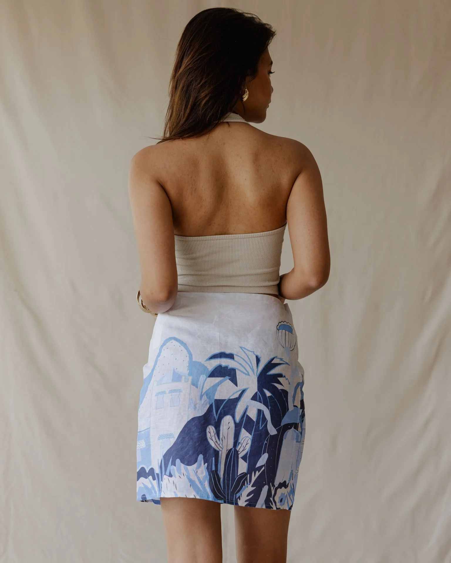 Off-White Midnight Oasis Linen Skirt - Image 3