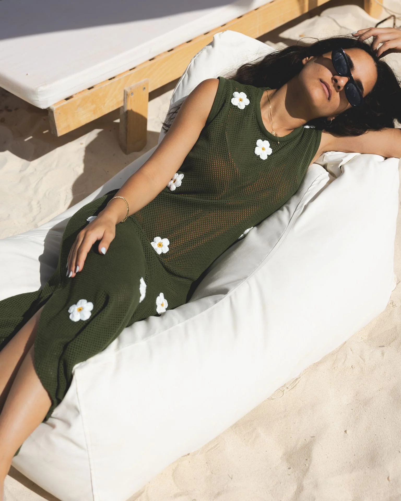 Olive Daisy Drift Dress - Image 3