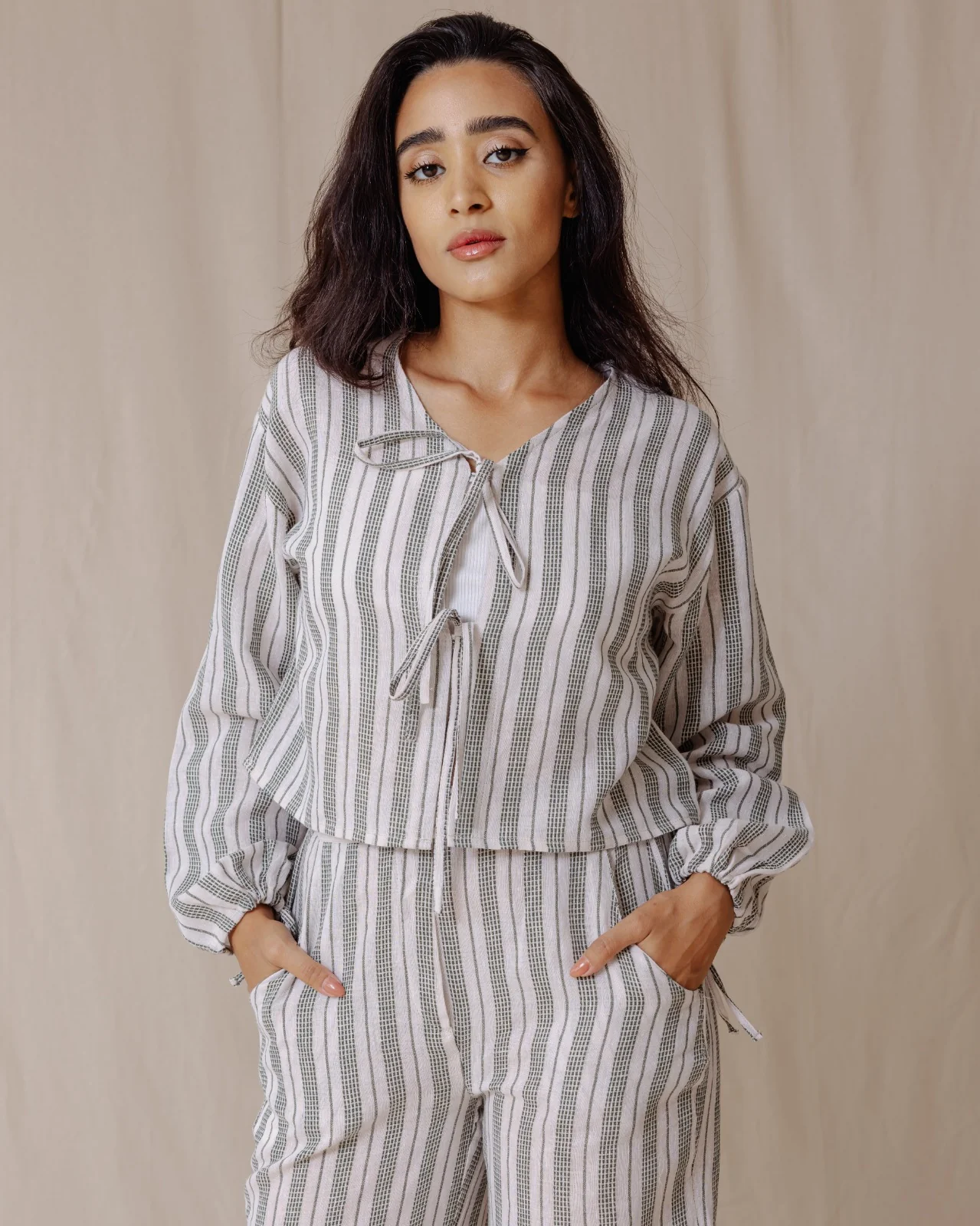Olive Linea Linen Set - Image 4