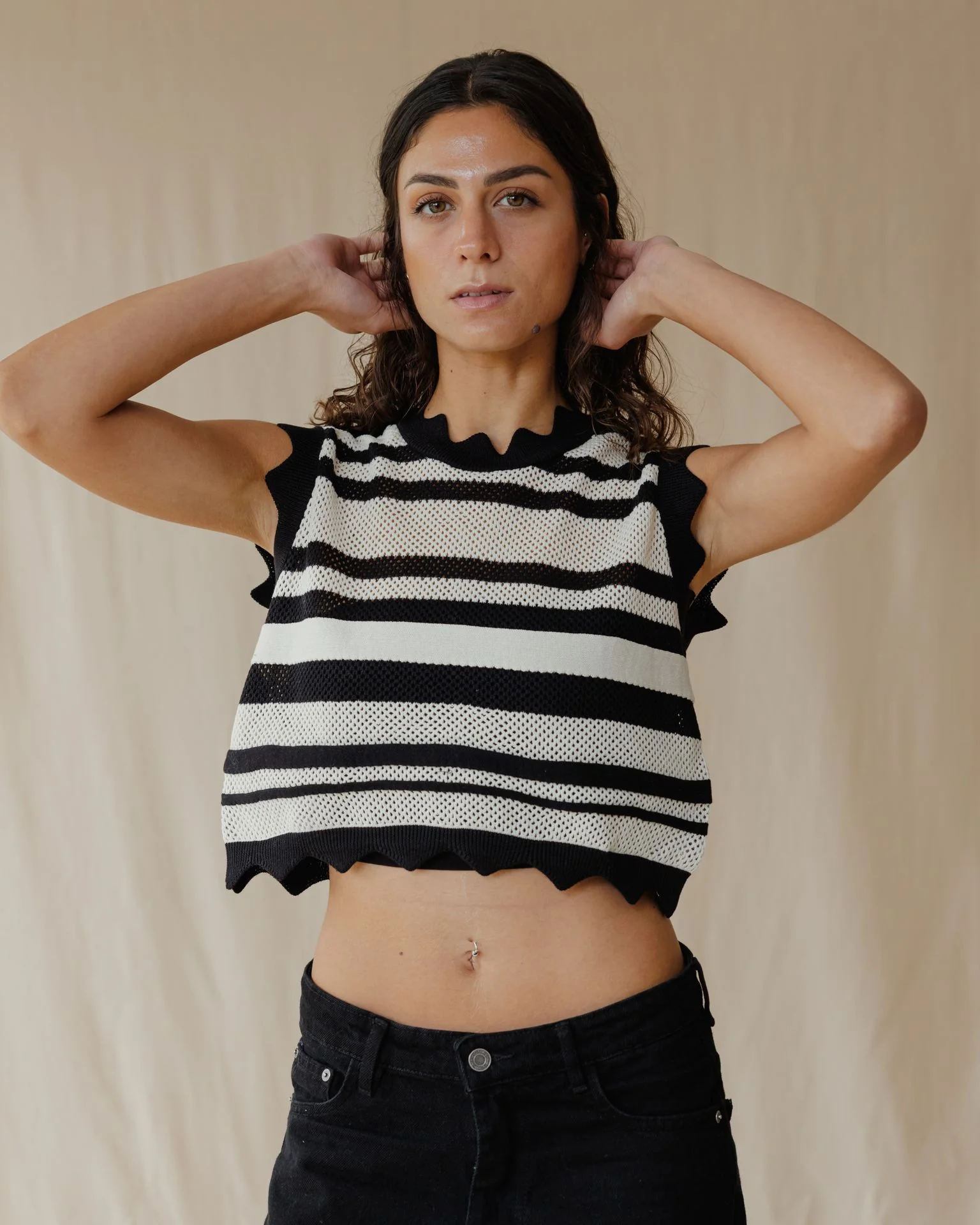 Onyx Swirl Knit Top