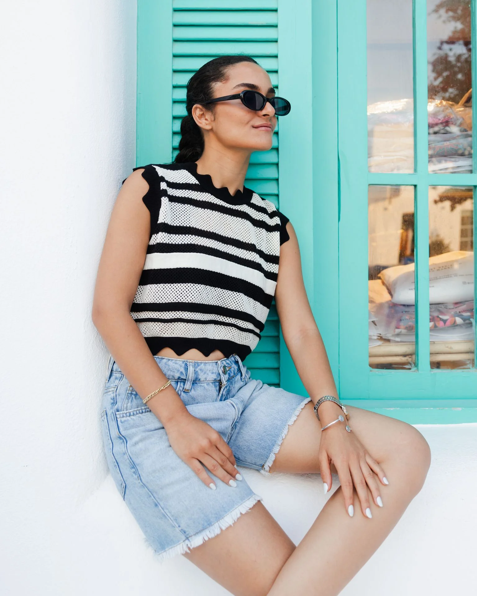 Onyx Swirl Knit Top - Image 2