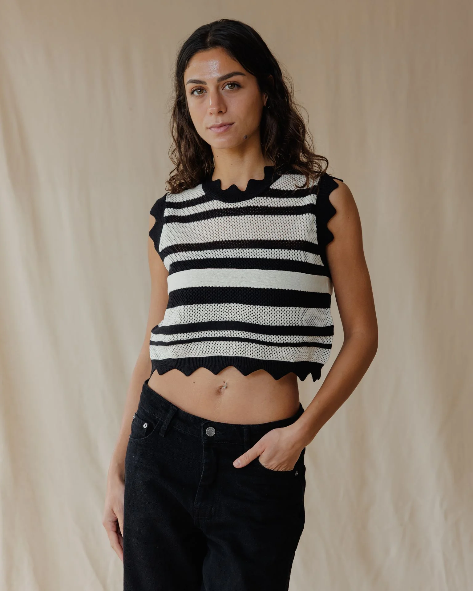 Onyx Swirl Knit Top - Image 3