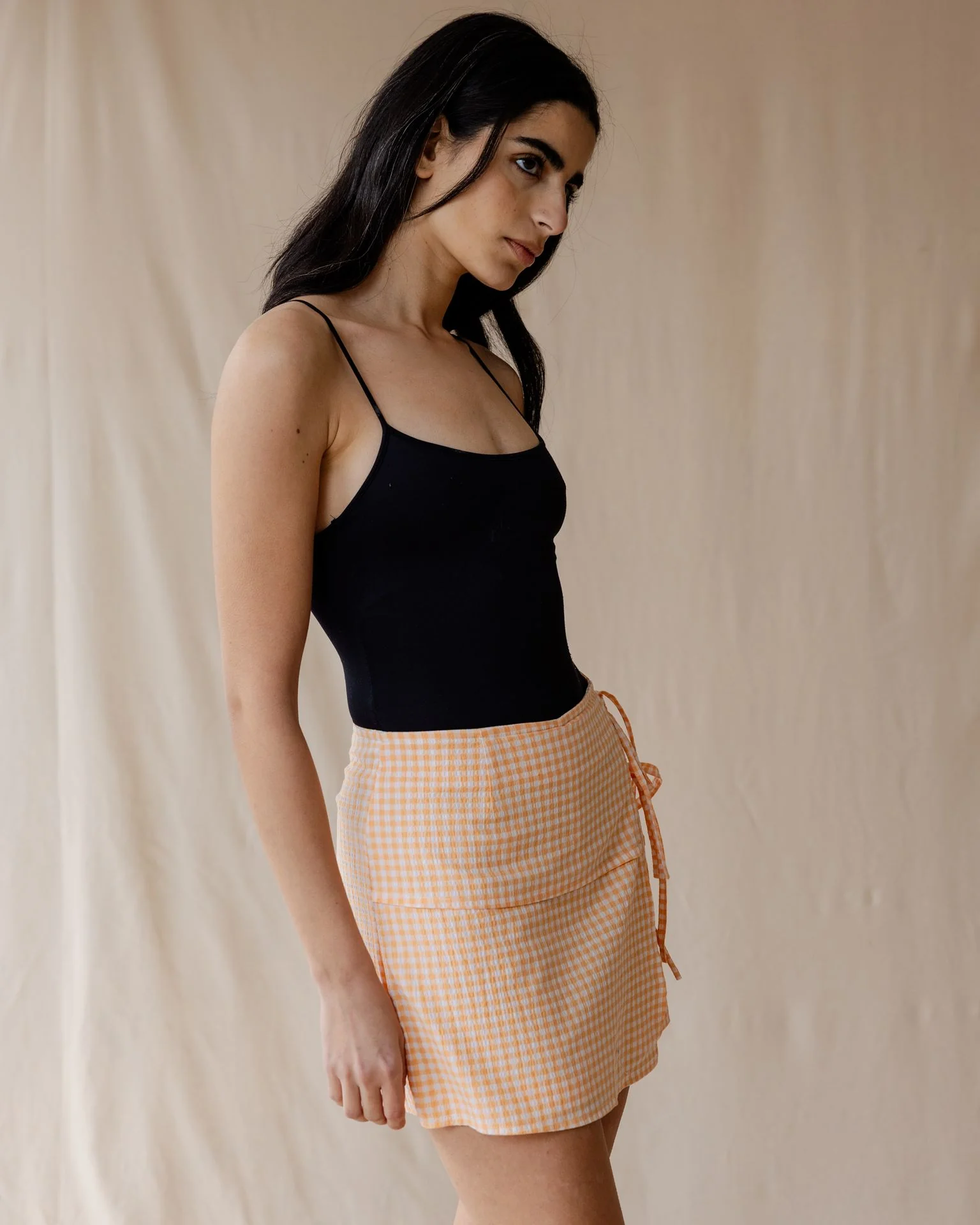 Orange Gingham Skort - Image 3