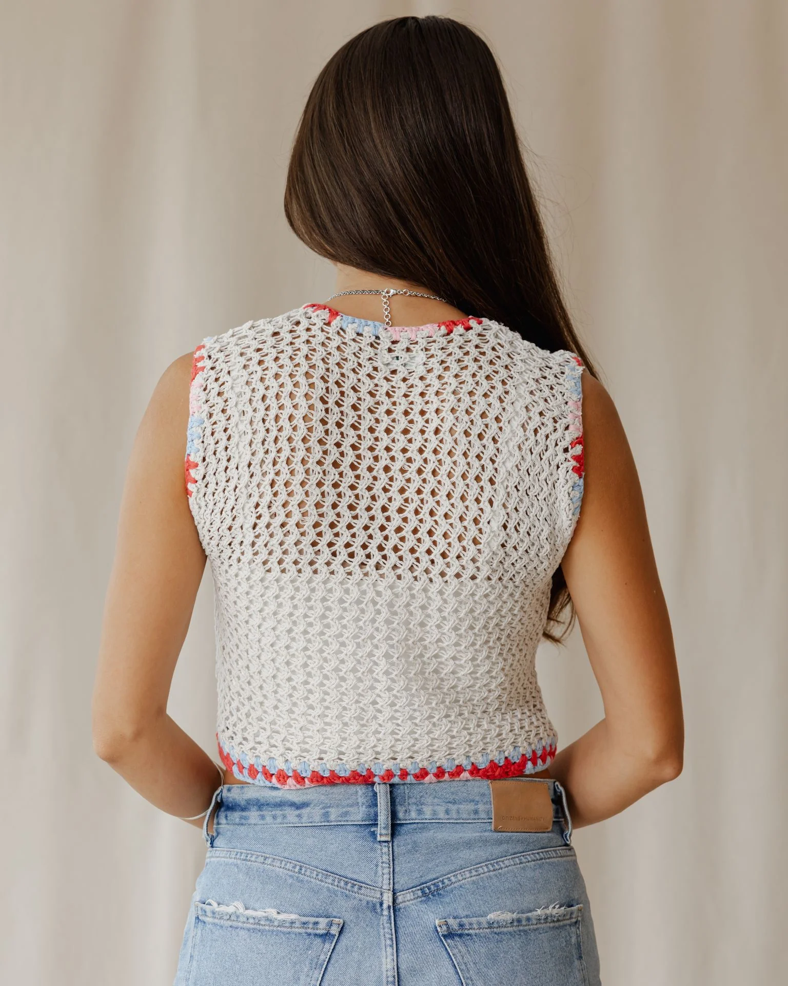 Palm Play Crochet Top - Image 4