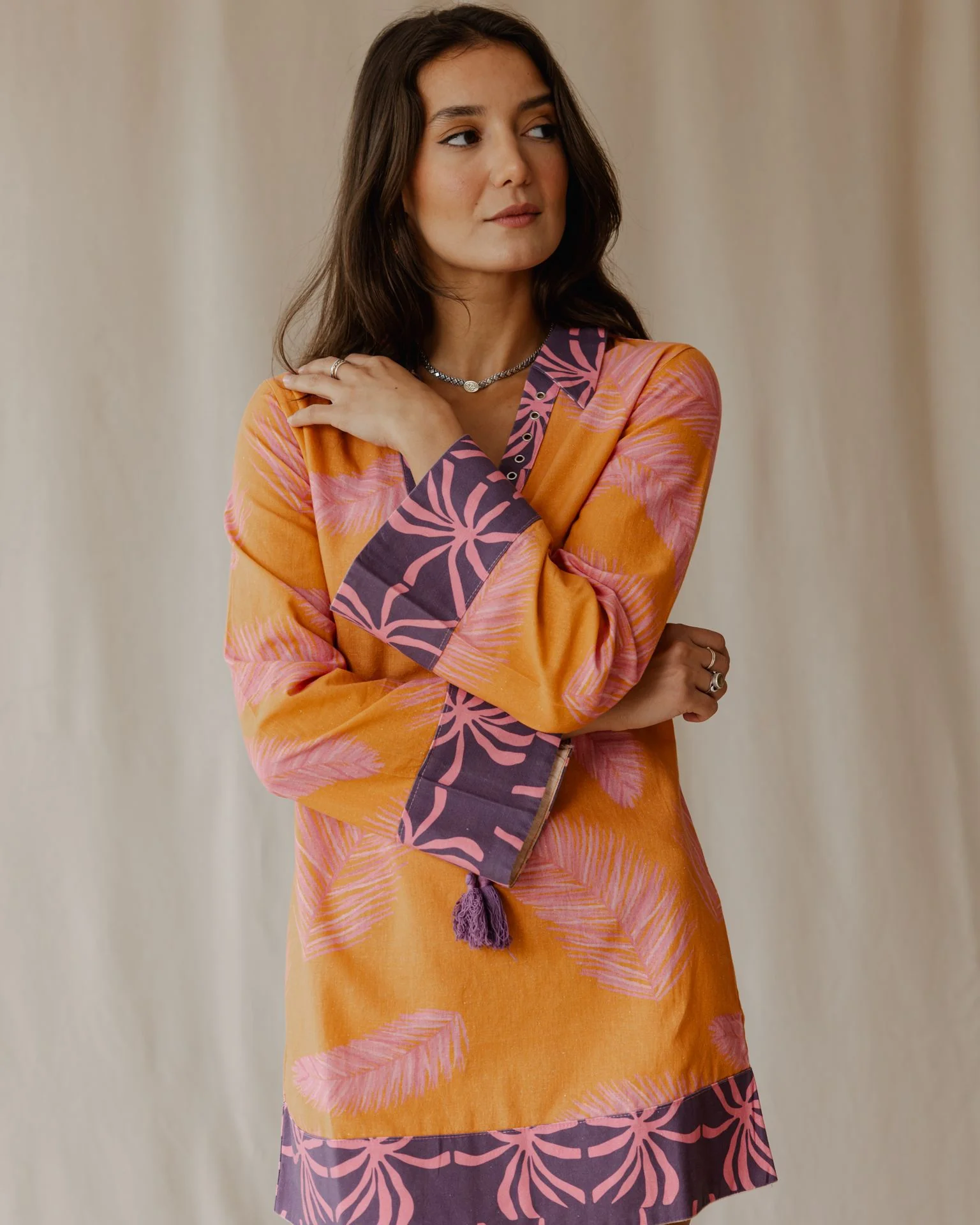 Palmira in Orange Dress - Image 3