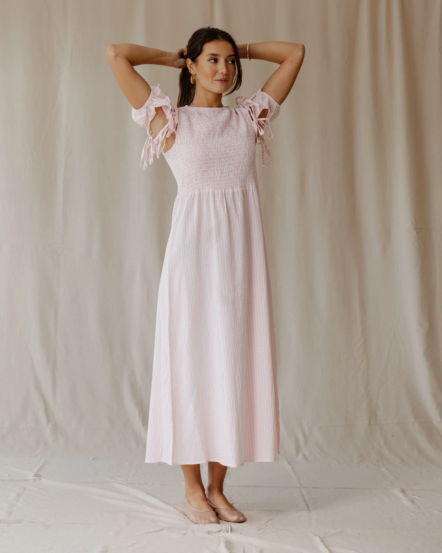 Pastel Picnic Pink Dress - Image 2