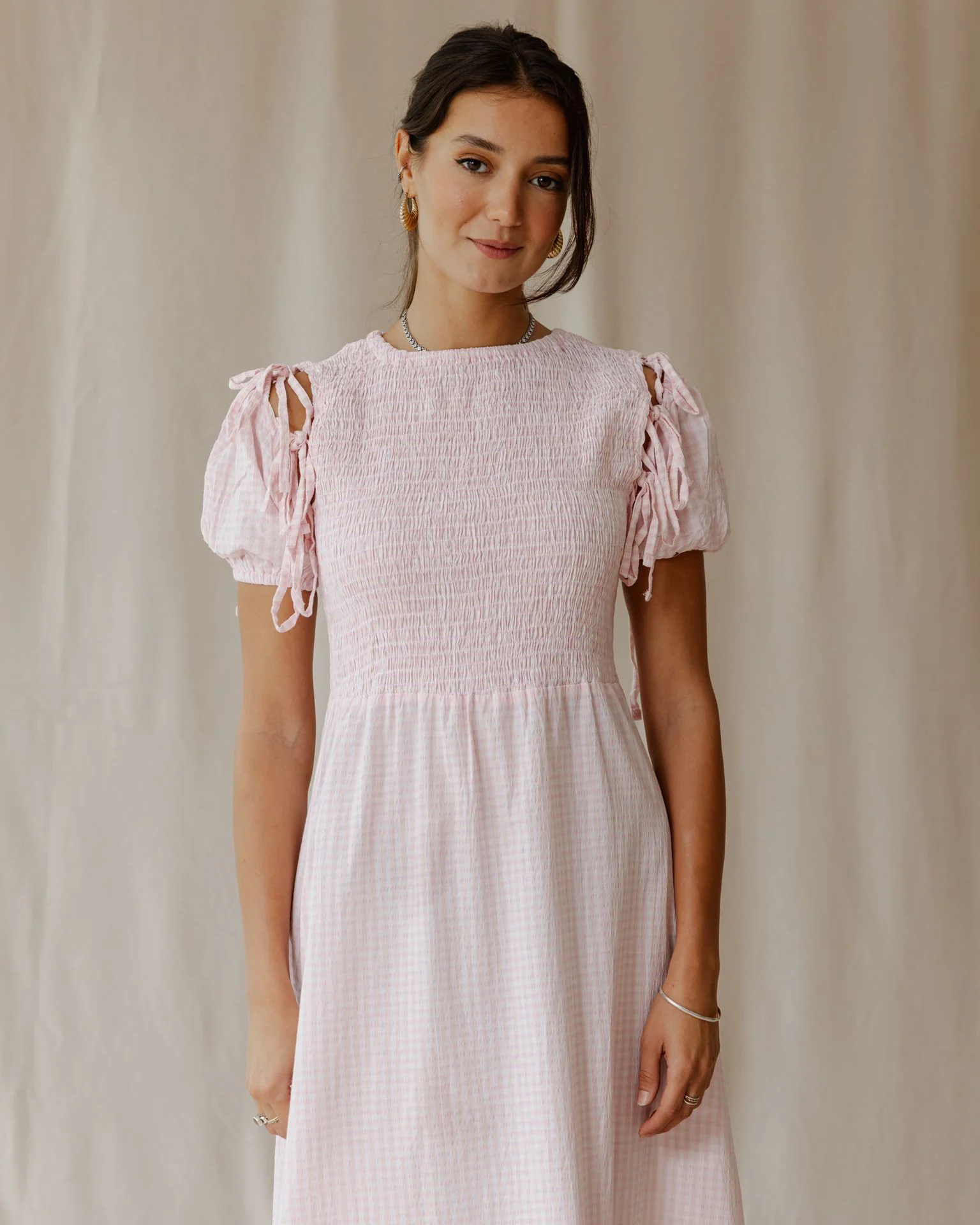 Pastel Picnic Pink Dress - Image 3