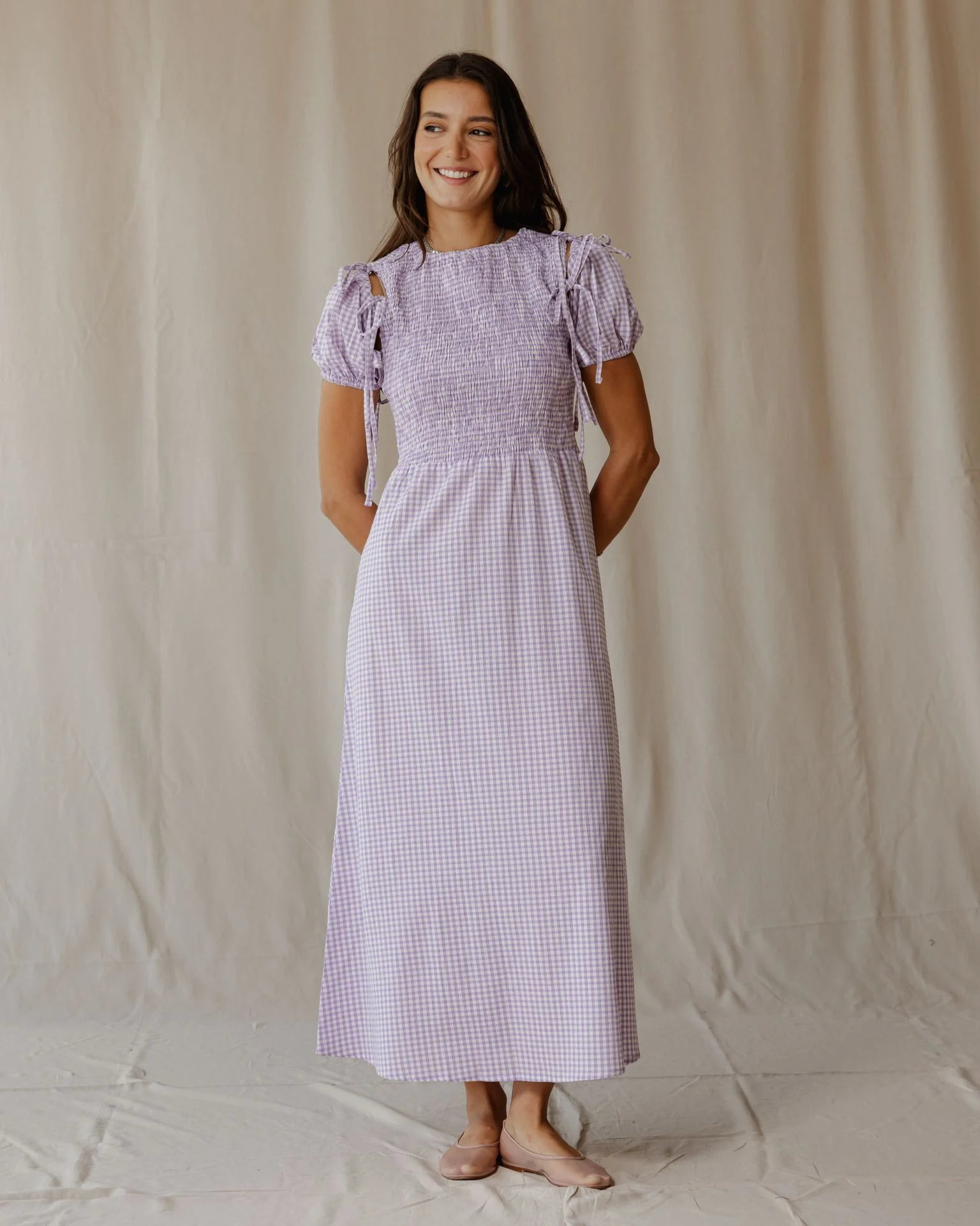 Pastel Picnic Purple Dress - Image 2