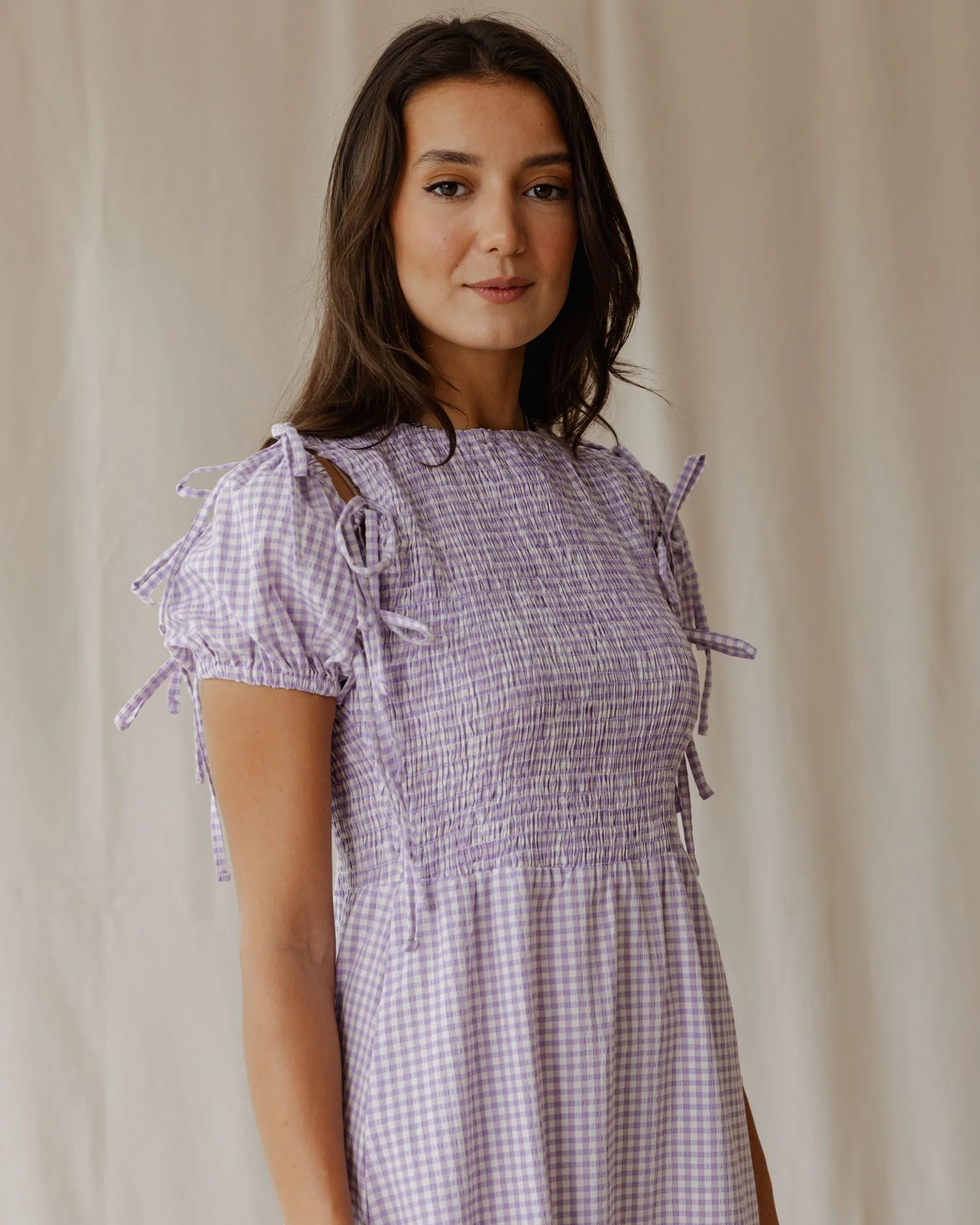 Pastel Picnic Purple Dress - Image 3