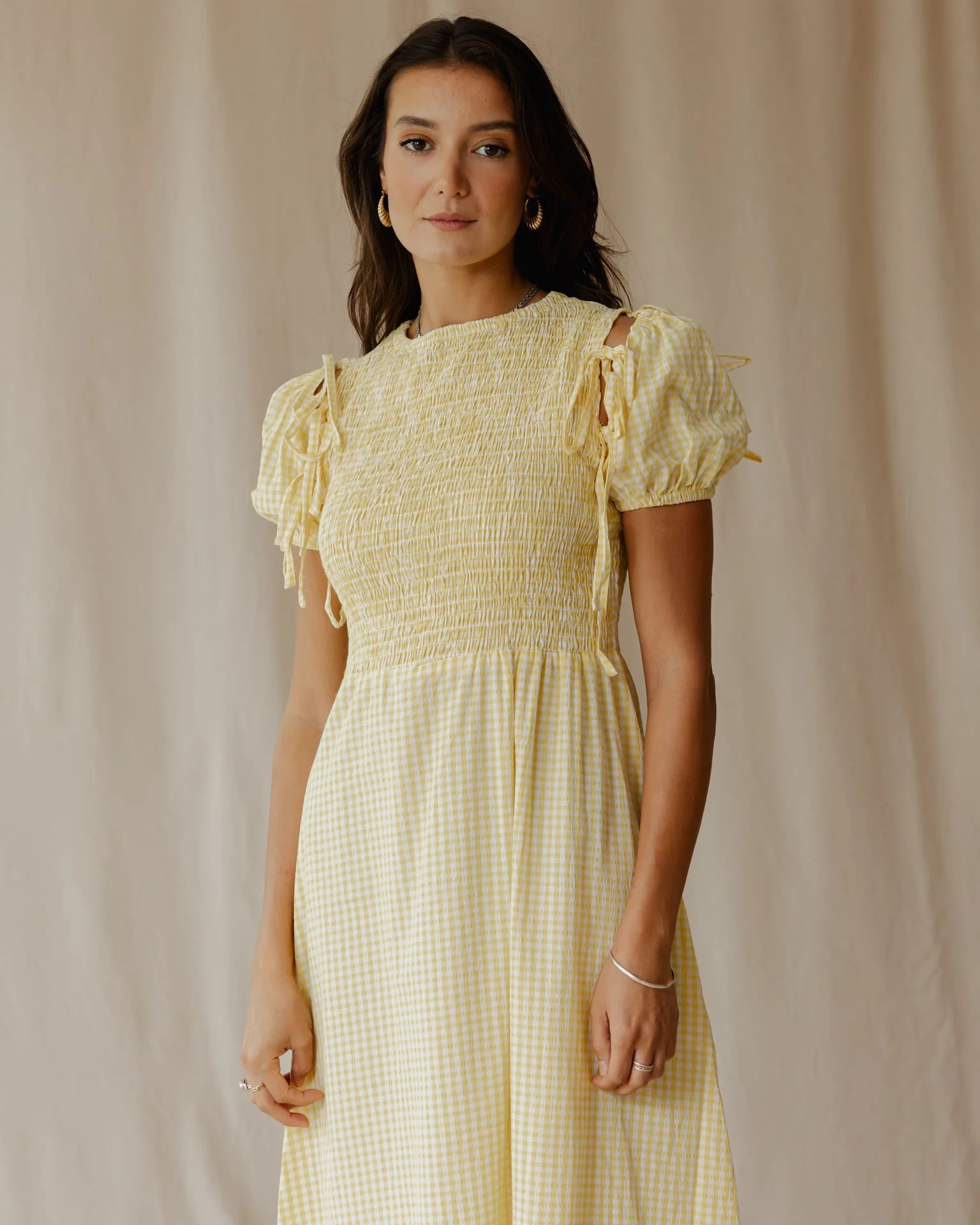 Pastel Picnic Yellow Dress - Image 3