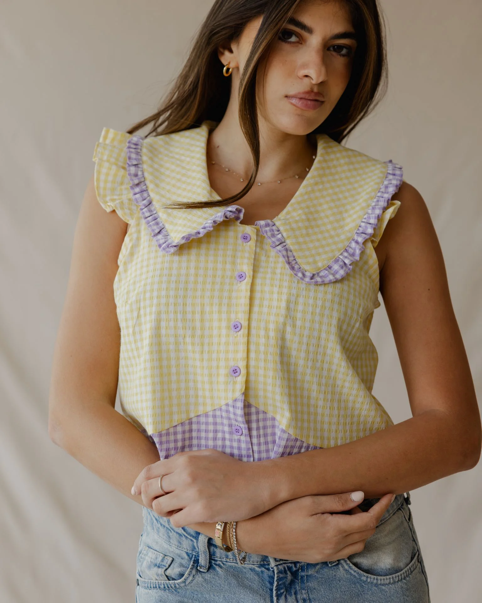 Pastel Picnic Yellow Shirt - Image 4