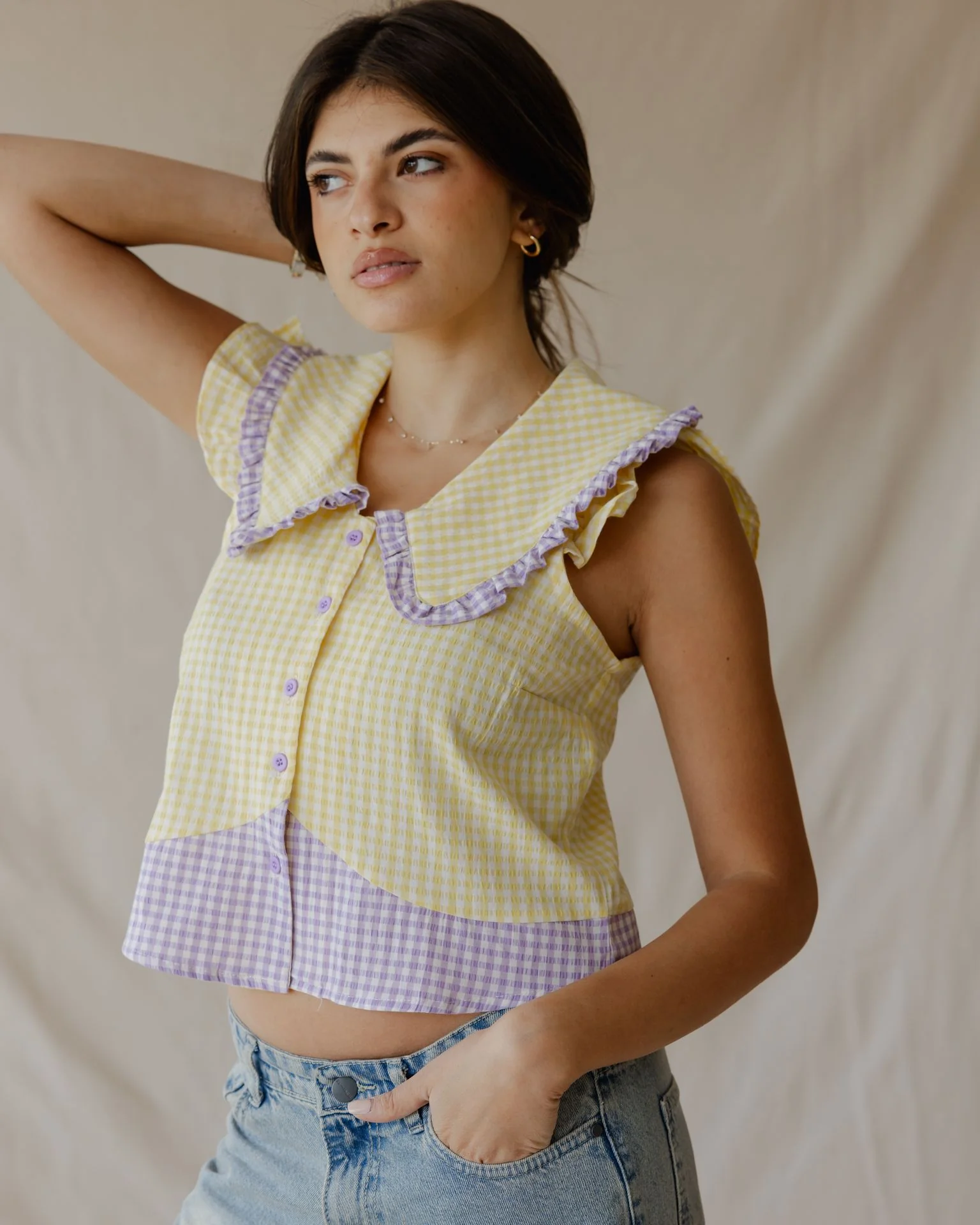 Pastel Picnic Yellow Shirt - Image 5