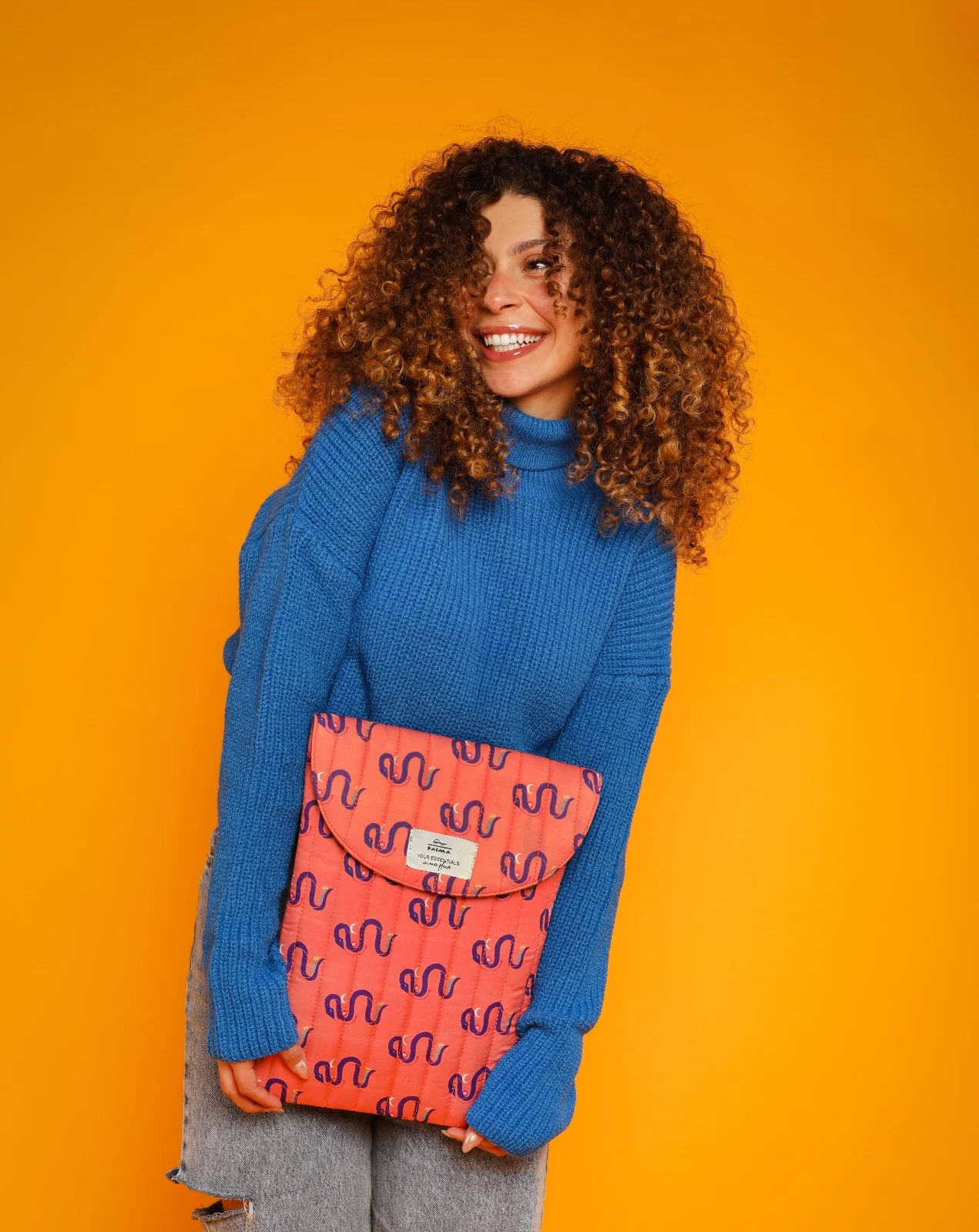 Peachy Snakes Laptop Sleeve - Image 4