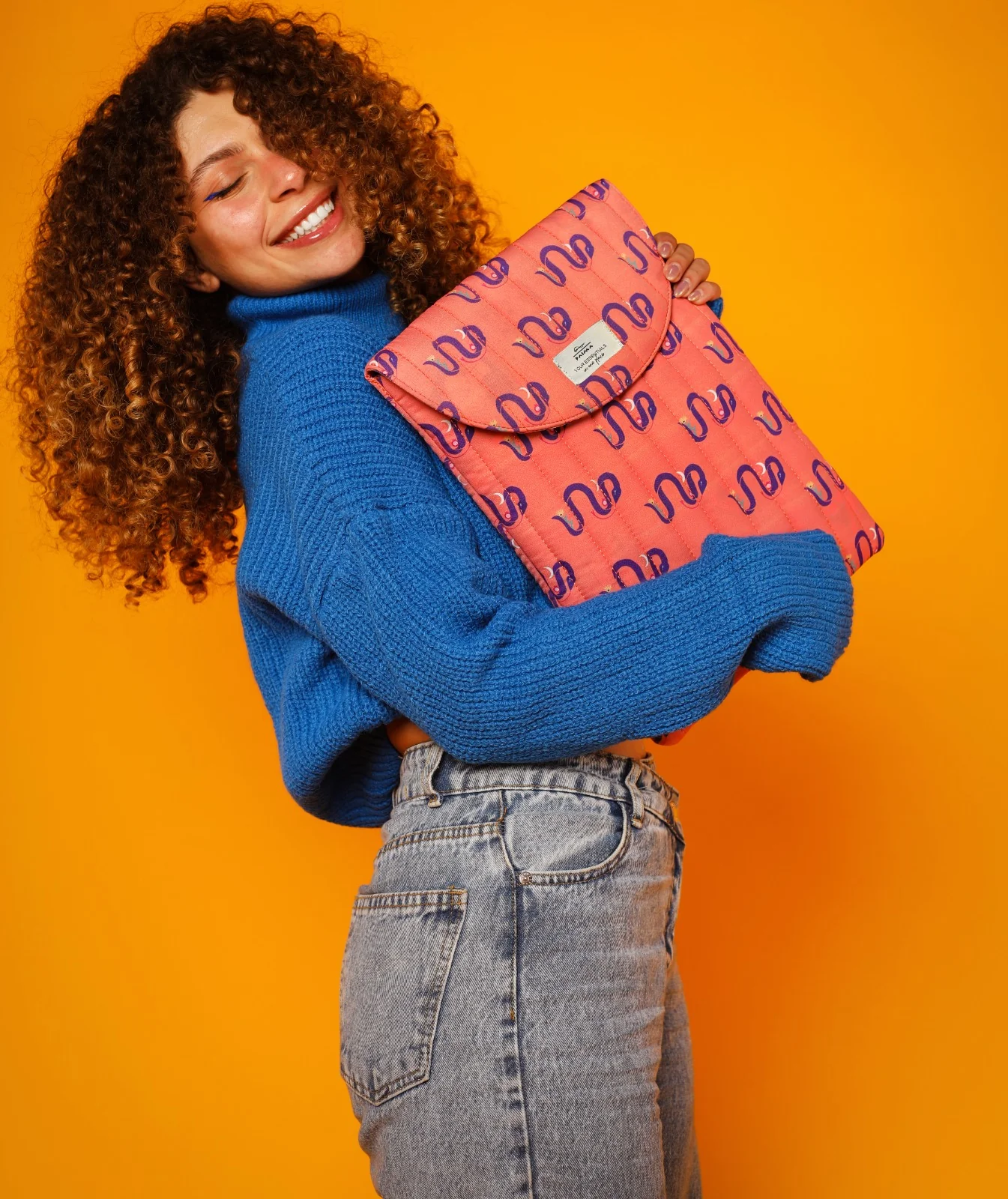 Peachy Snakes Laptop Sleeve - Image 5