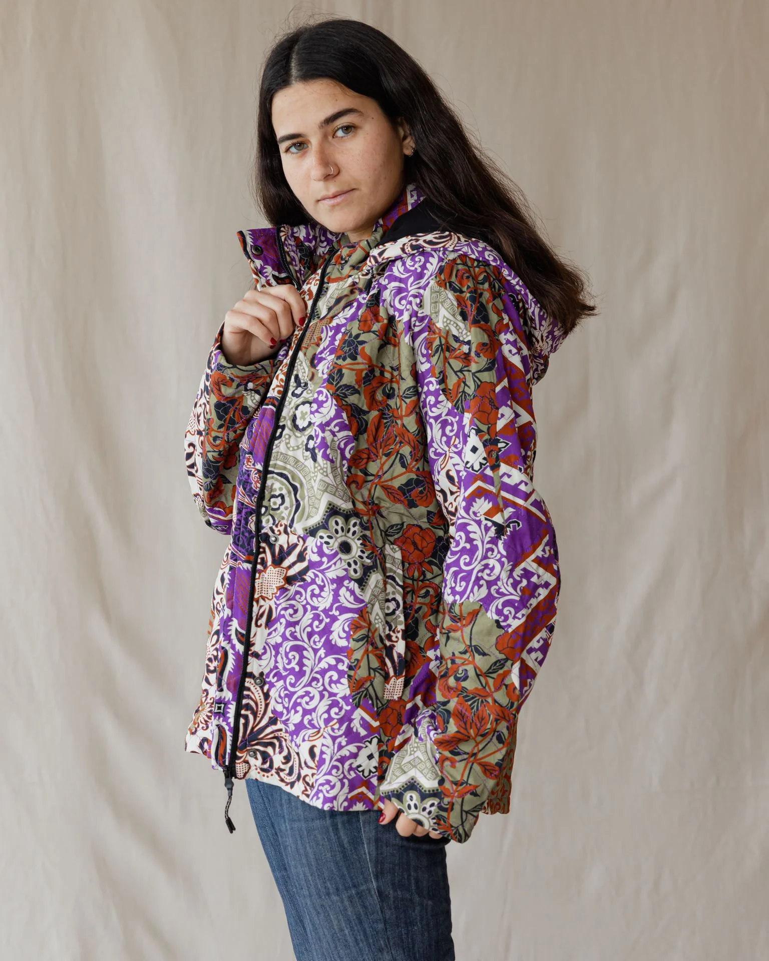 Persian Mirage Jacket In Purple - Image 4