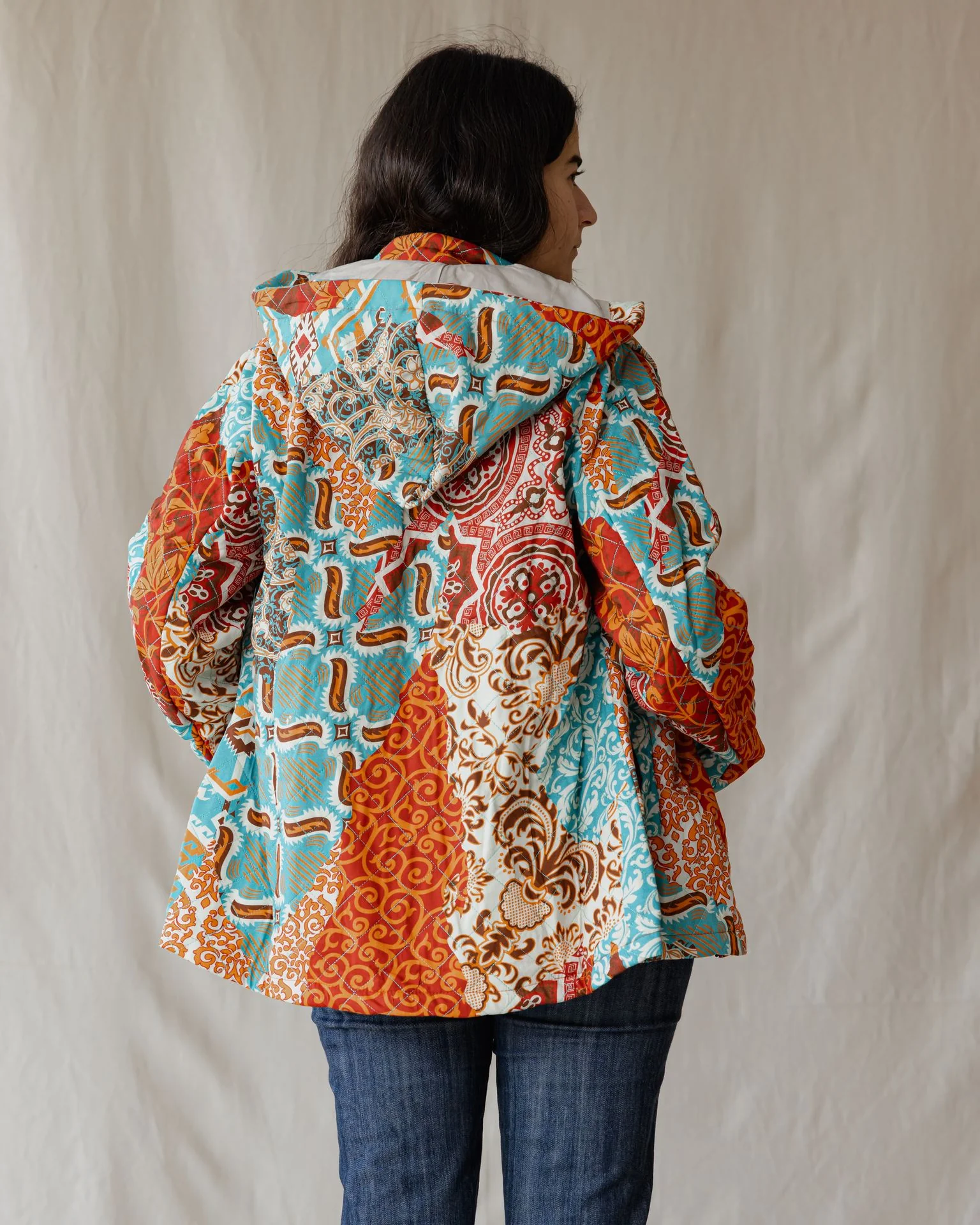 Persian Mirage Jacket In Turquoise - Image 4