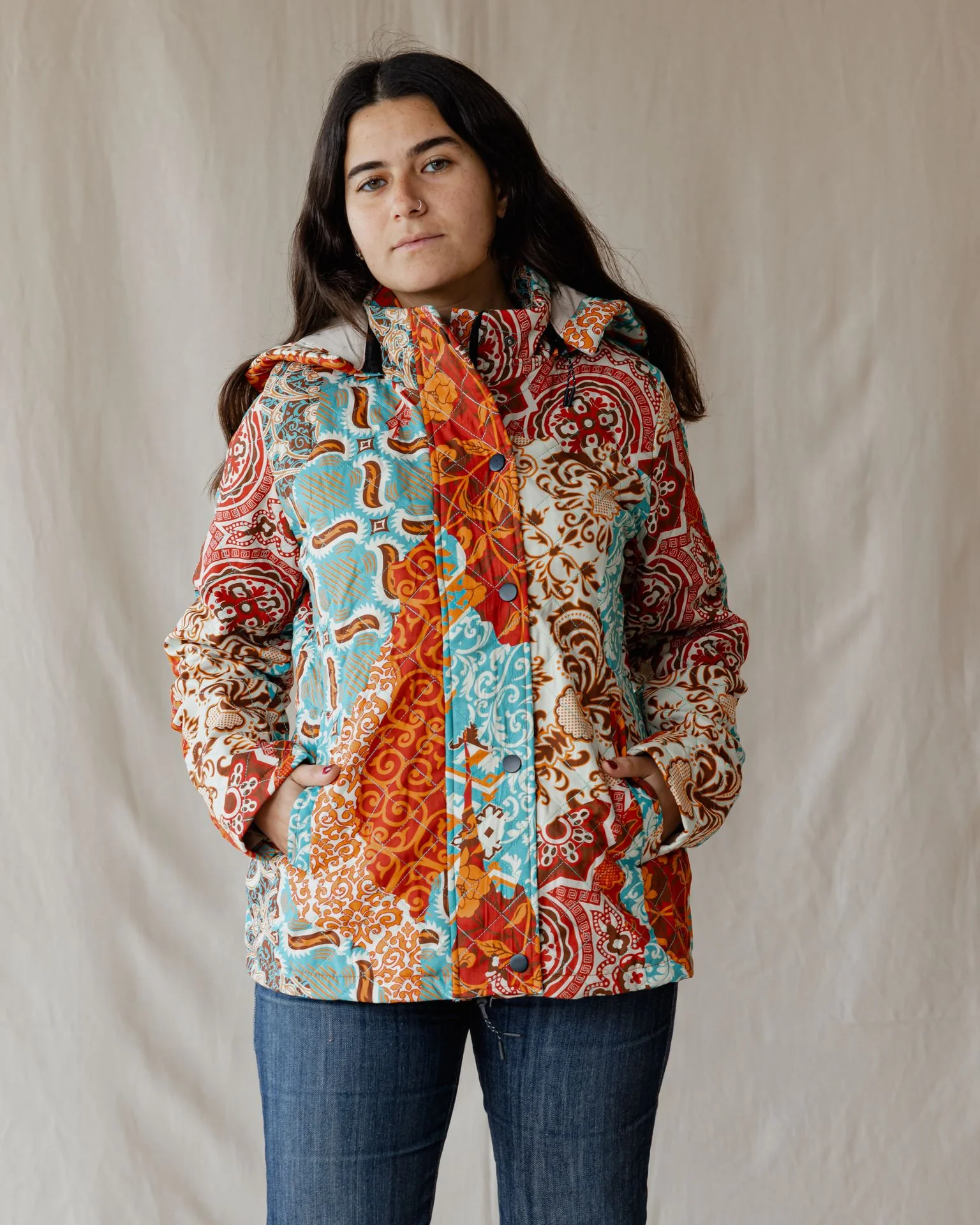 Persian Mirage Jacket In Turquoise - Image 5