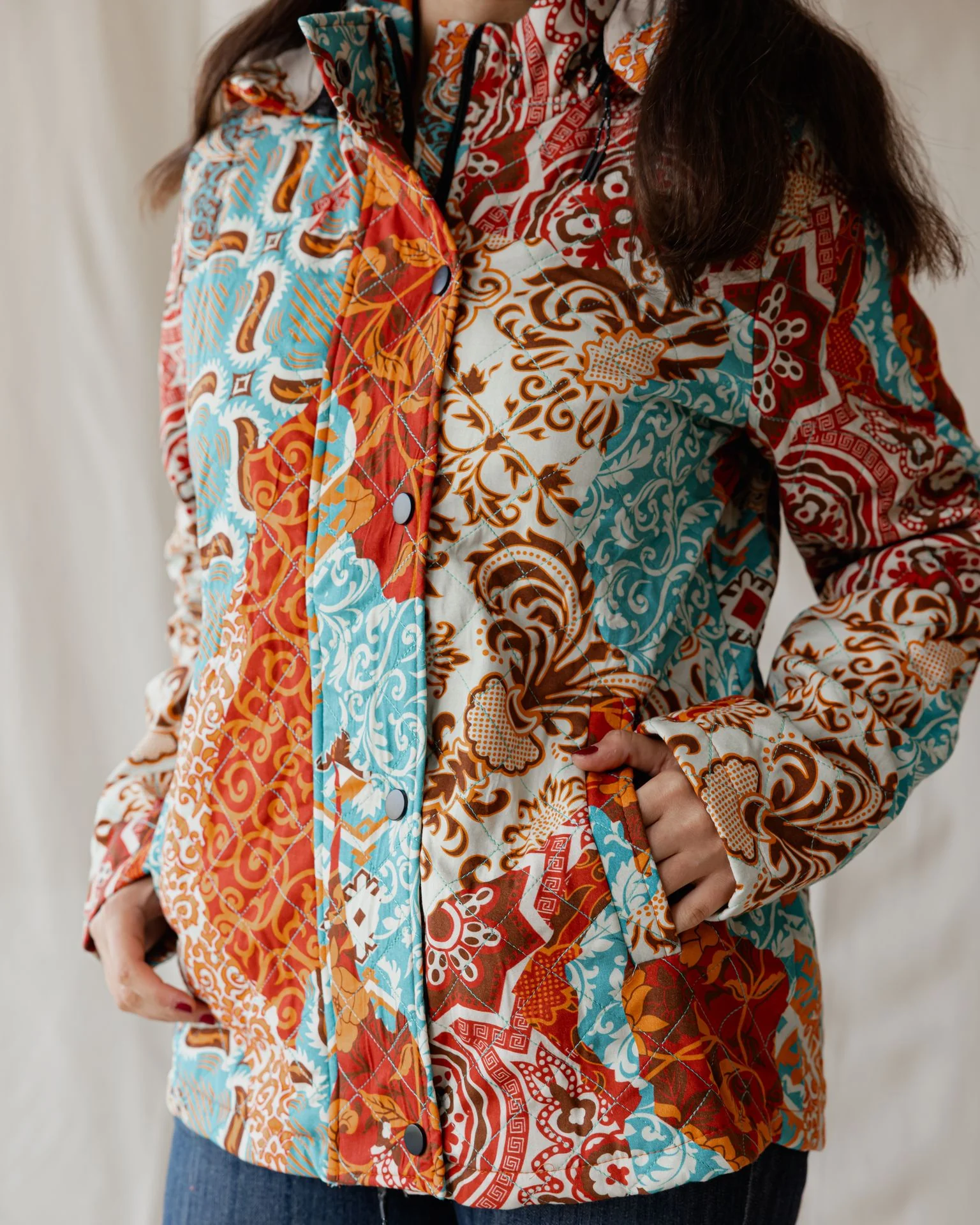 Persian Mirage Jacket In Turquoise - Image 6
