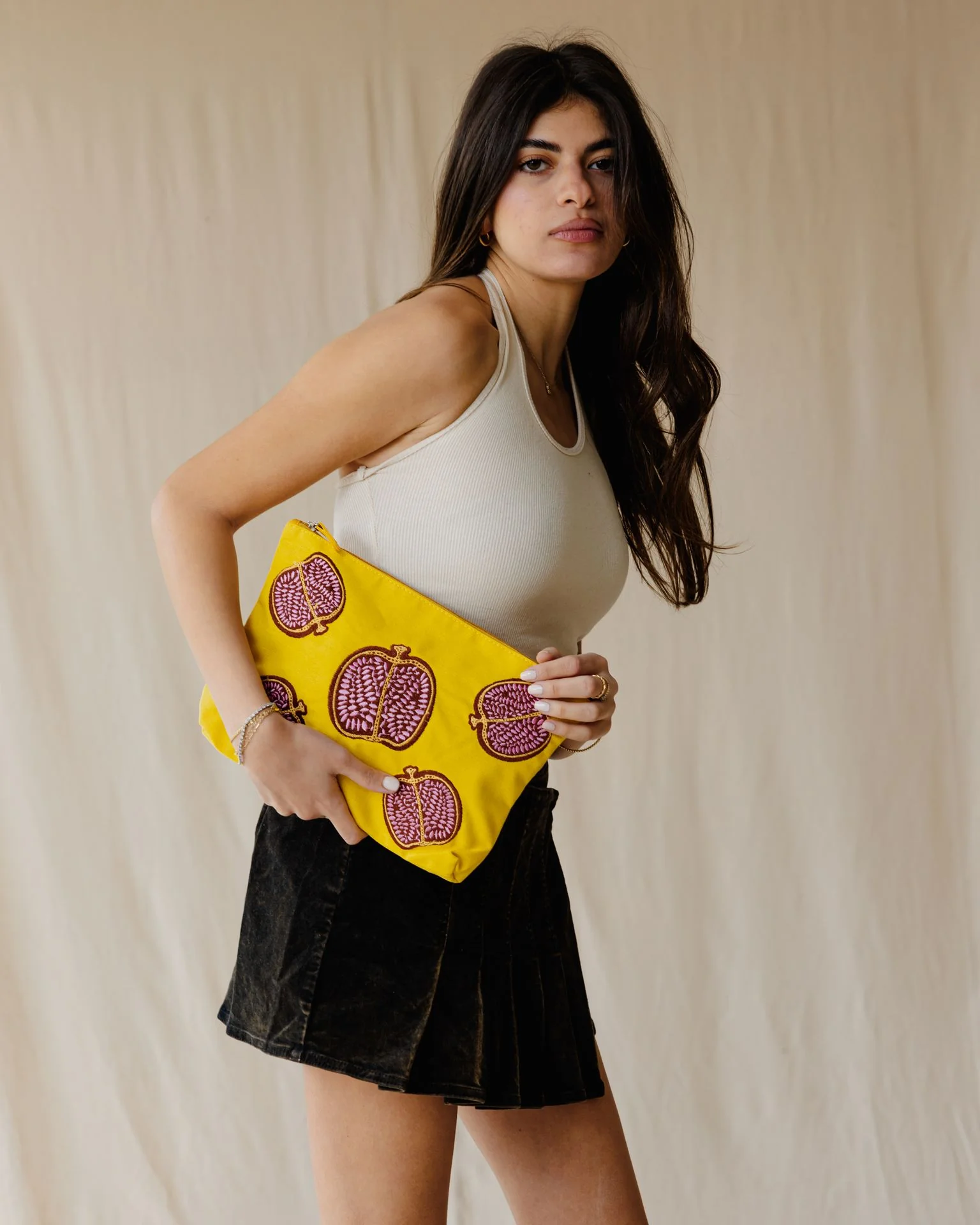 Pom Power Embroidered Pouch - Image 2