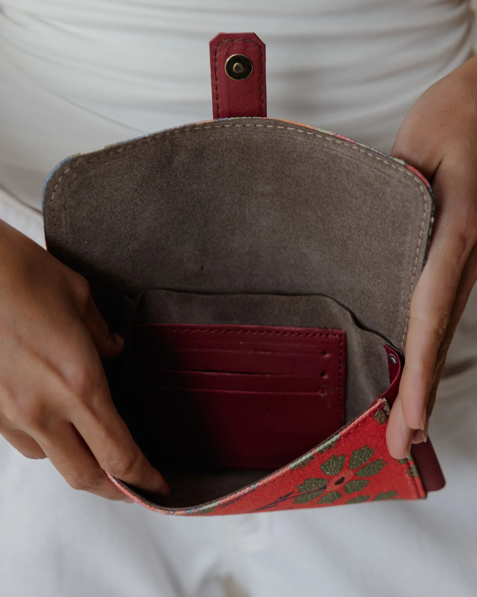 Red Blossoms In Red Purse - Image 2