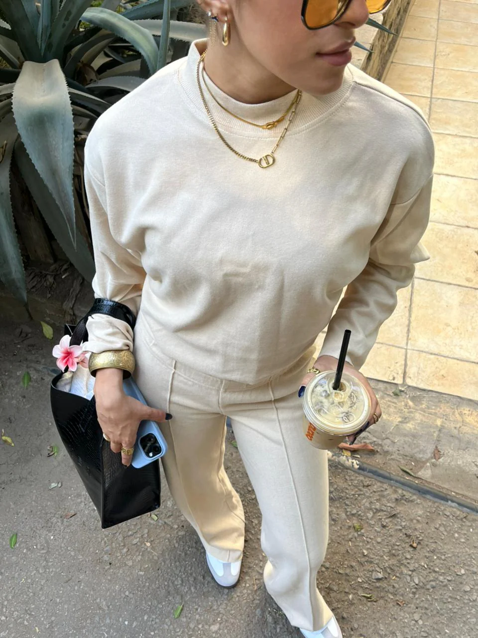 Relaxed Cashmere Set Beige - Image 2