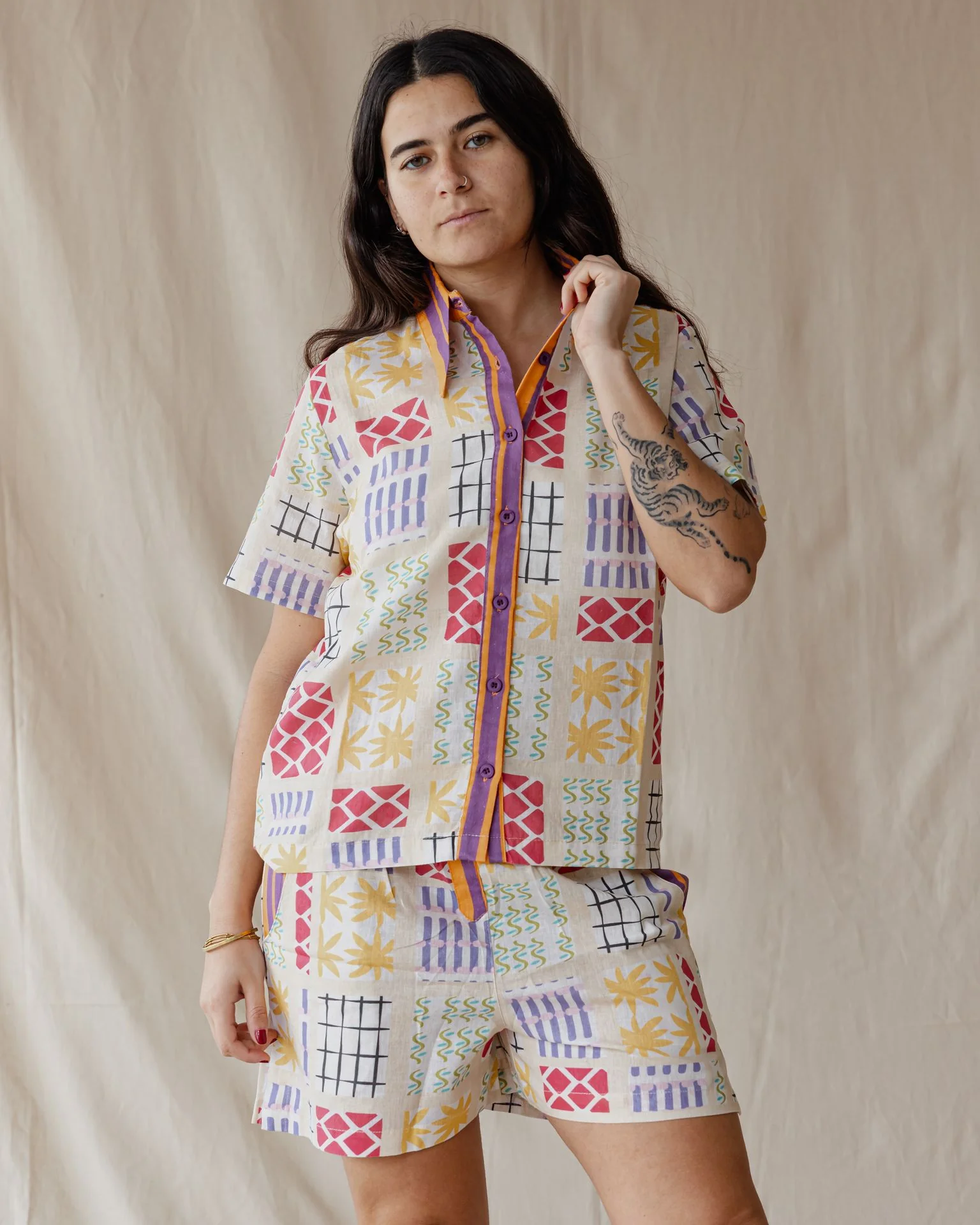 Retro Summer Linen Set - Image 3