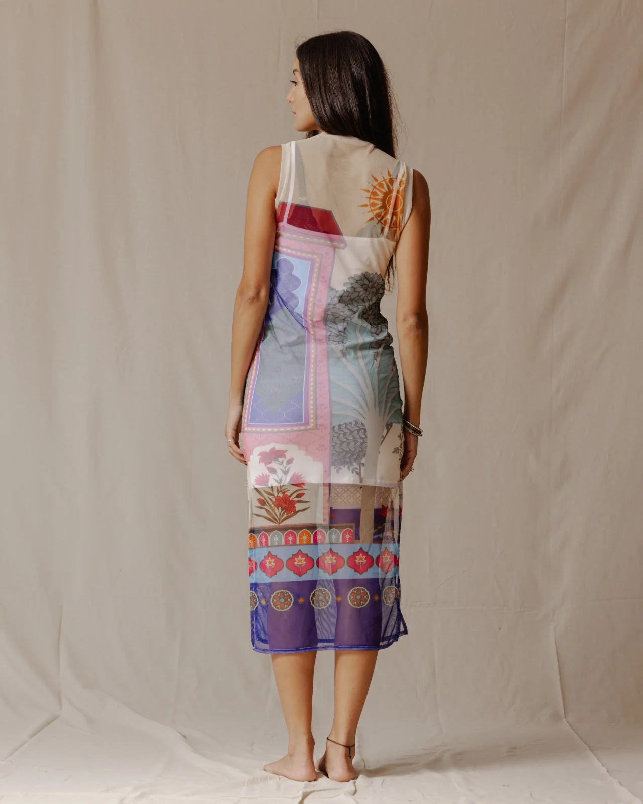 Sahara Camel Dream Mesh Dress - Image 4