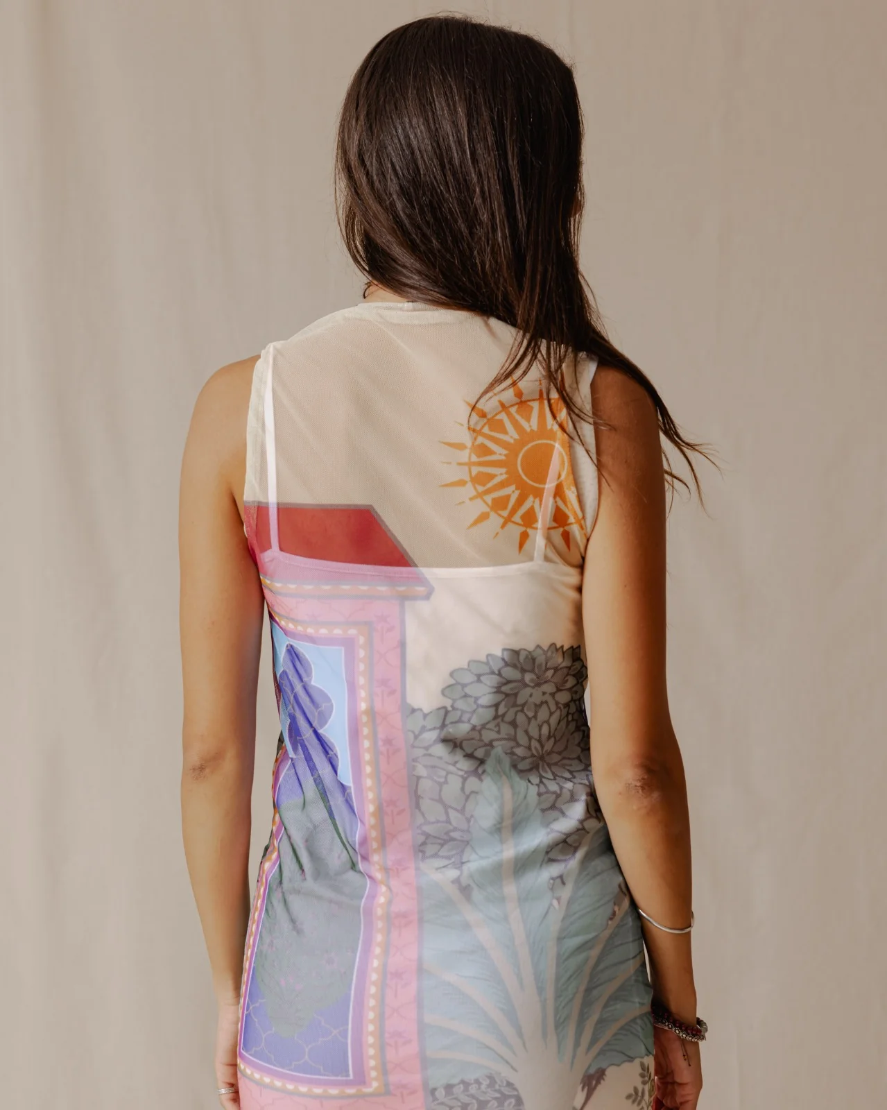Sahara Camel Dream Mesh Dress - Image 5