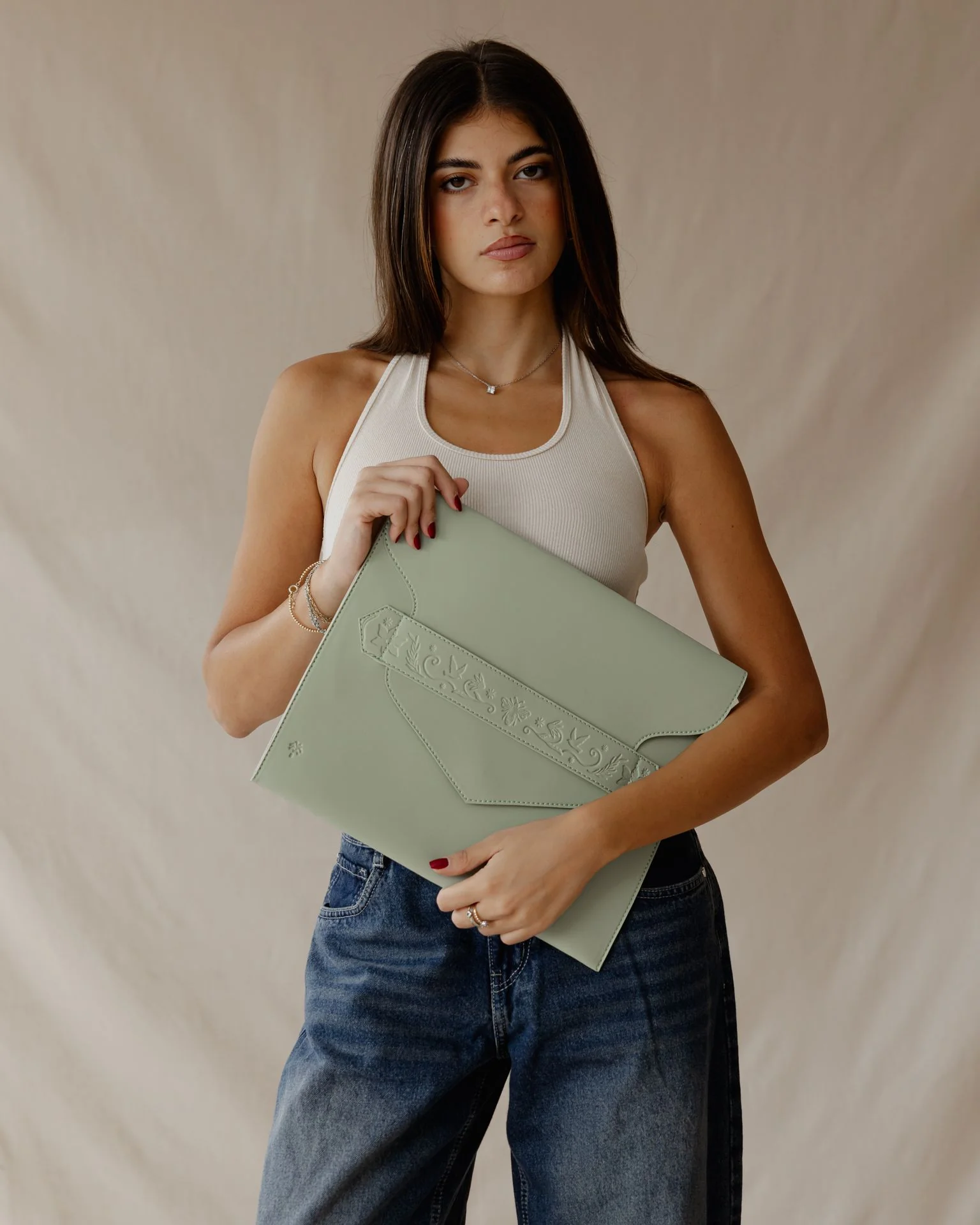 Secret Garden Laptop Sleeve Pistachio - Image 3