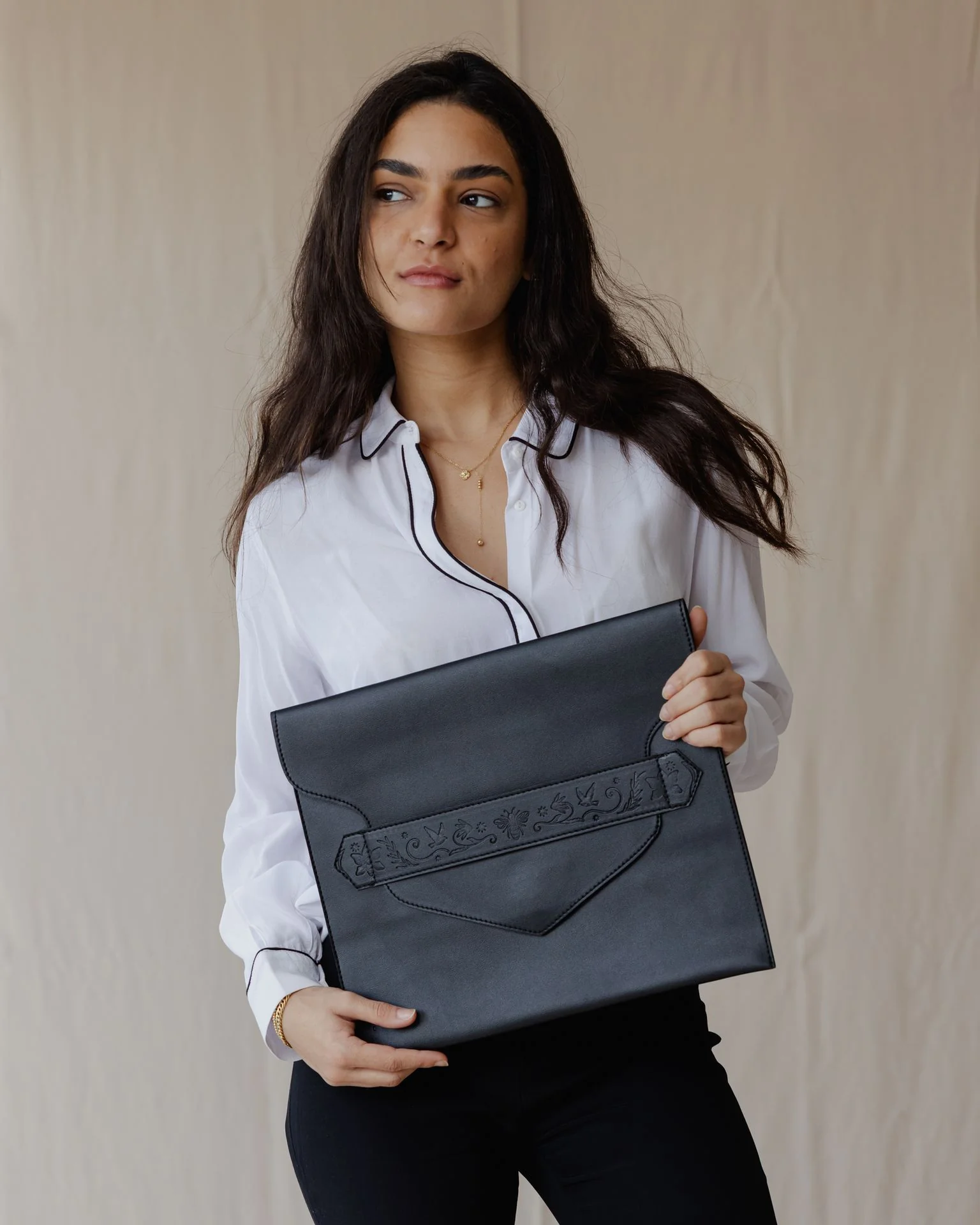 Secret Garden Laptop Sleeve Black