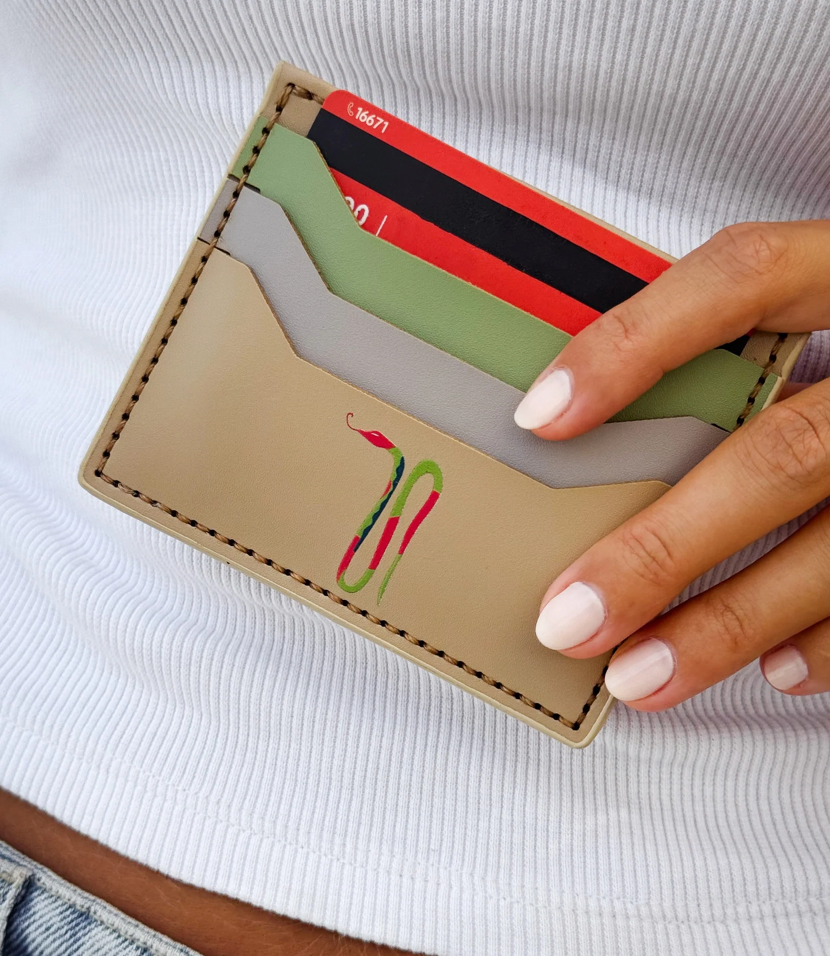 Serpent Card Holder in Cream