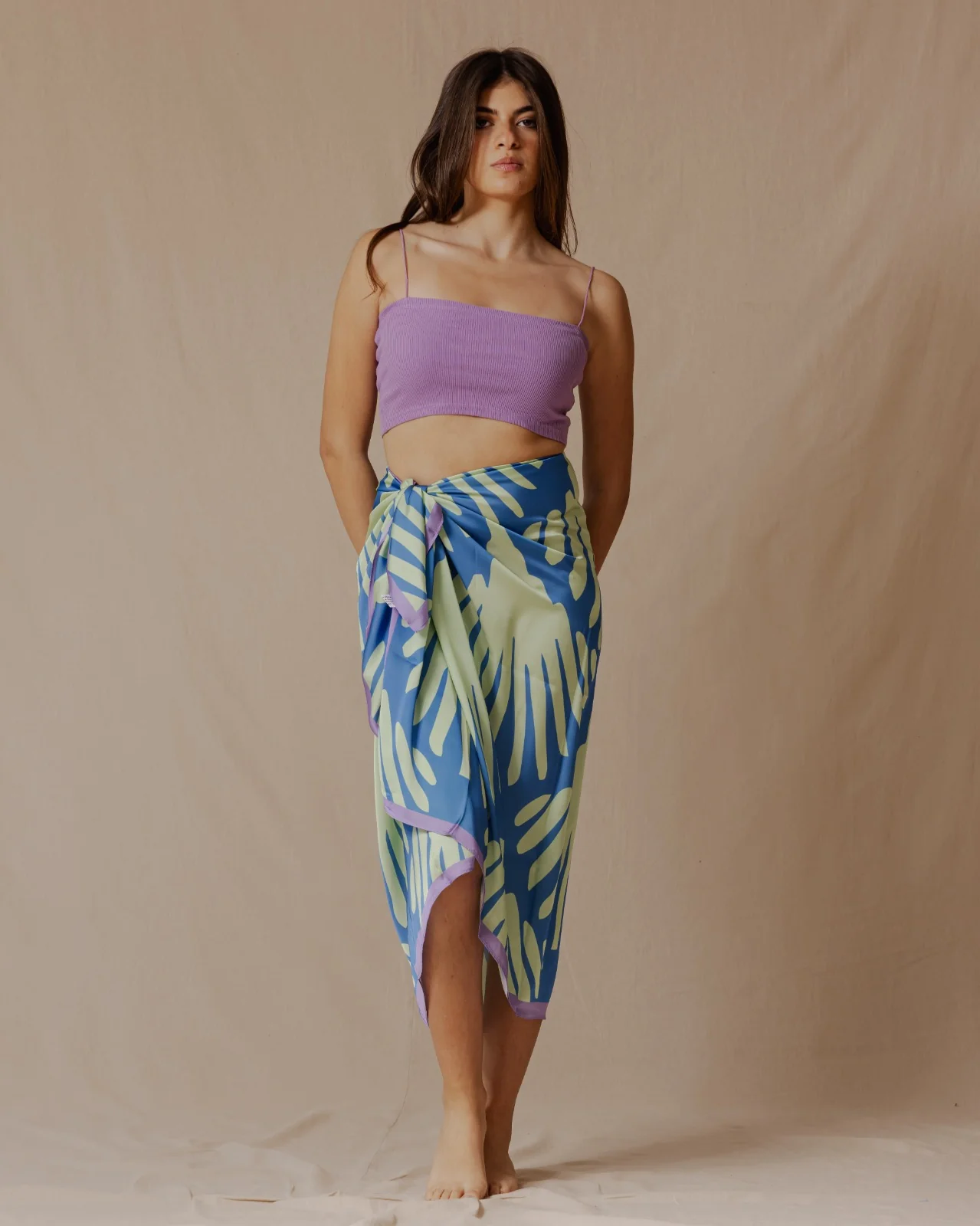 Shells Coverup Bright Green X Blue - Image 3