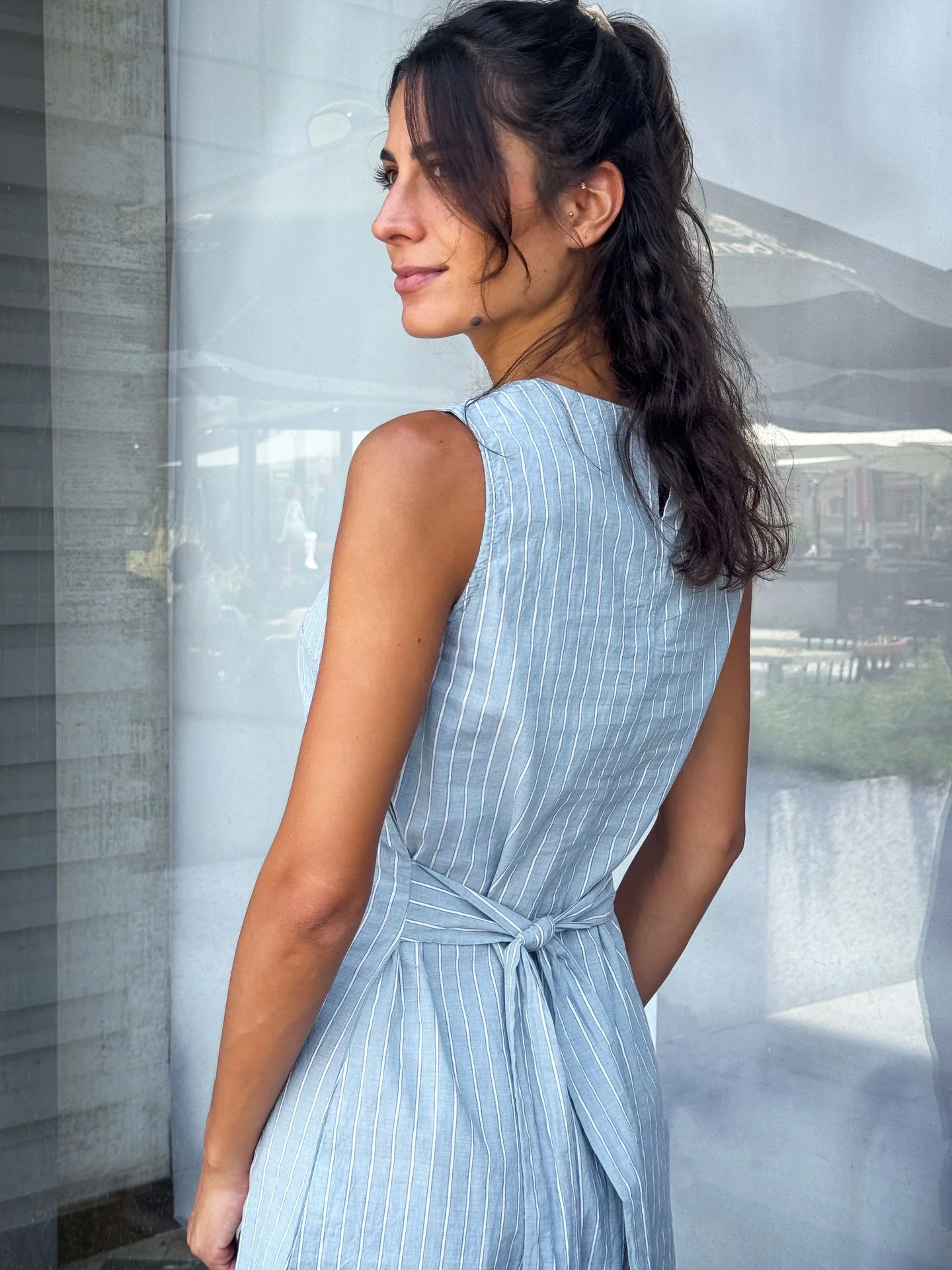 Sugar Stripe Green Dress - Image 5