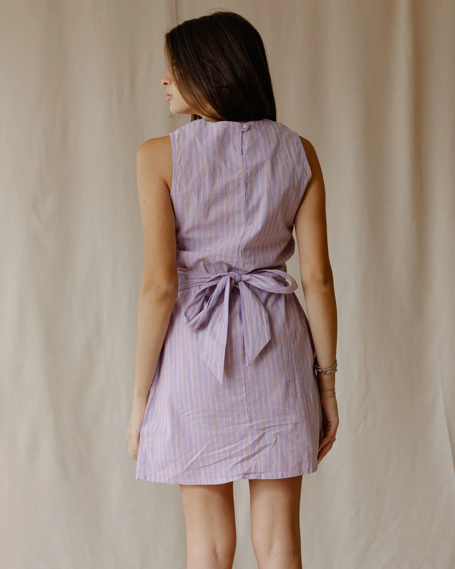 Sugar Stripe Purple Dress - Image 4