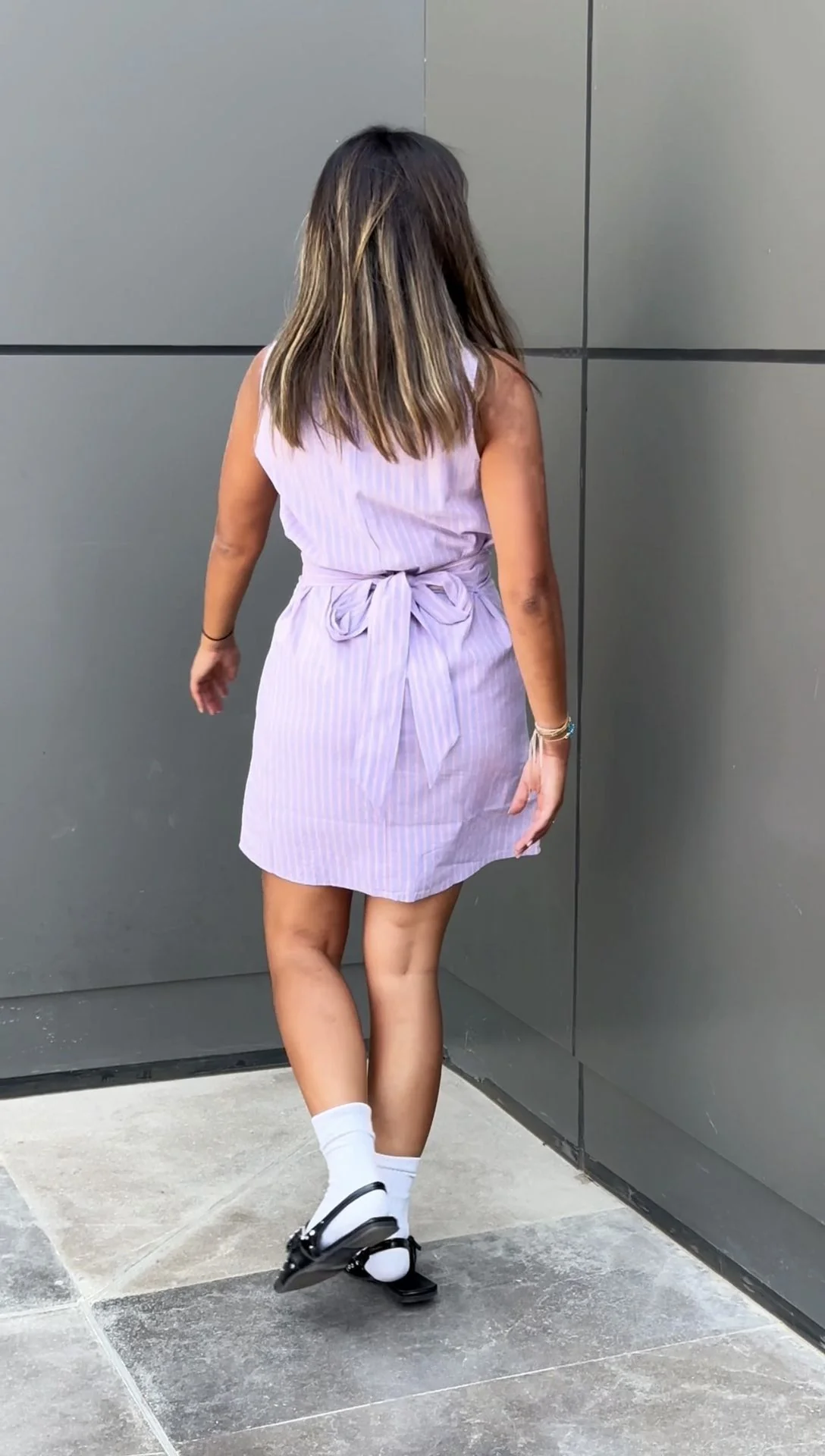 Sugar Stripe Purple Dress - Image 8