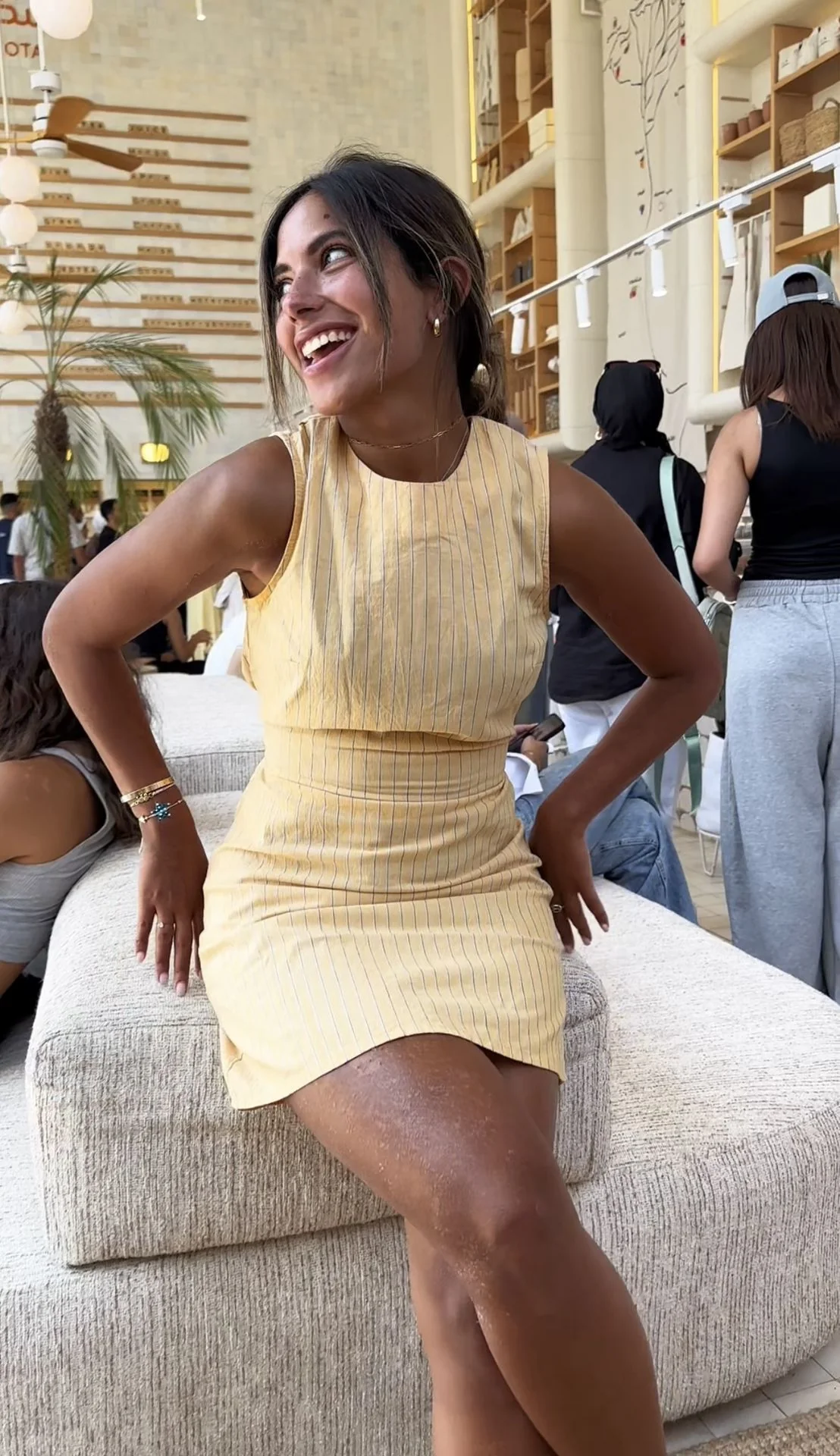 Sugar Stripe Yellow Dress - Image 5