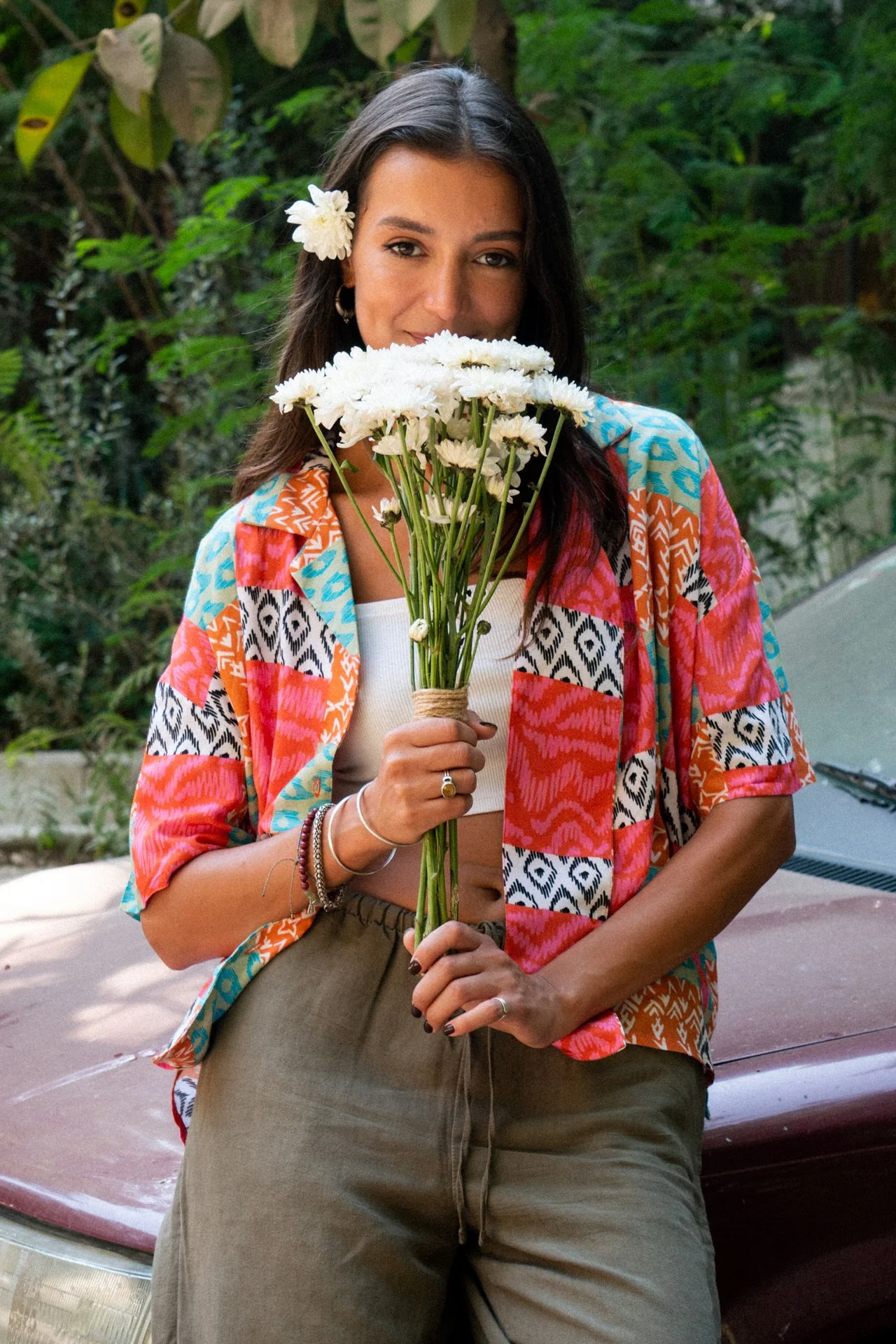 Summer Patchwork Shirt Pink - Image 11